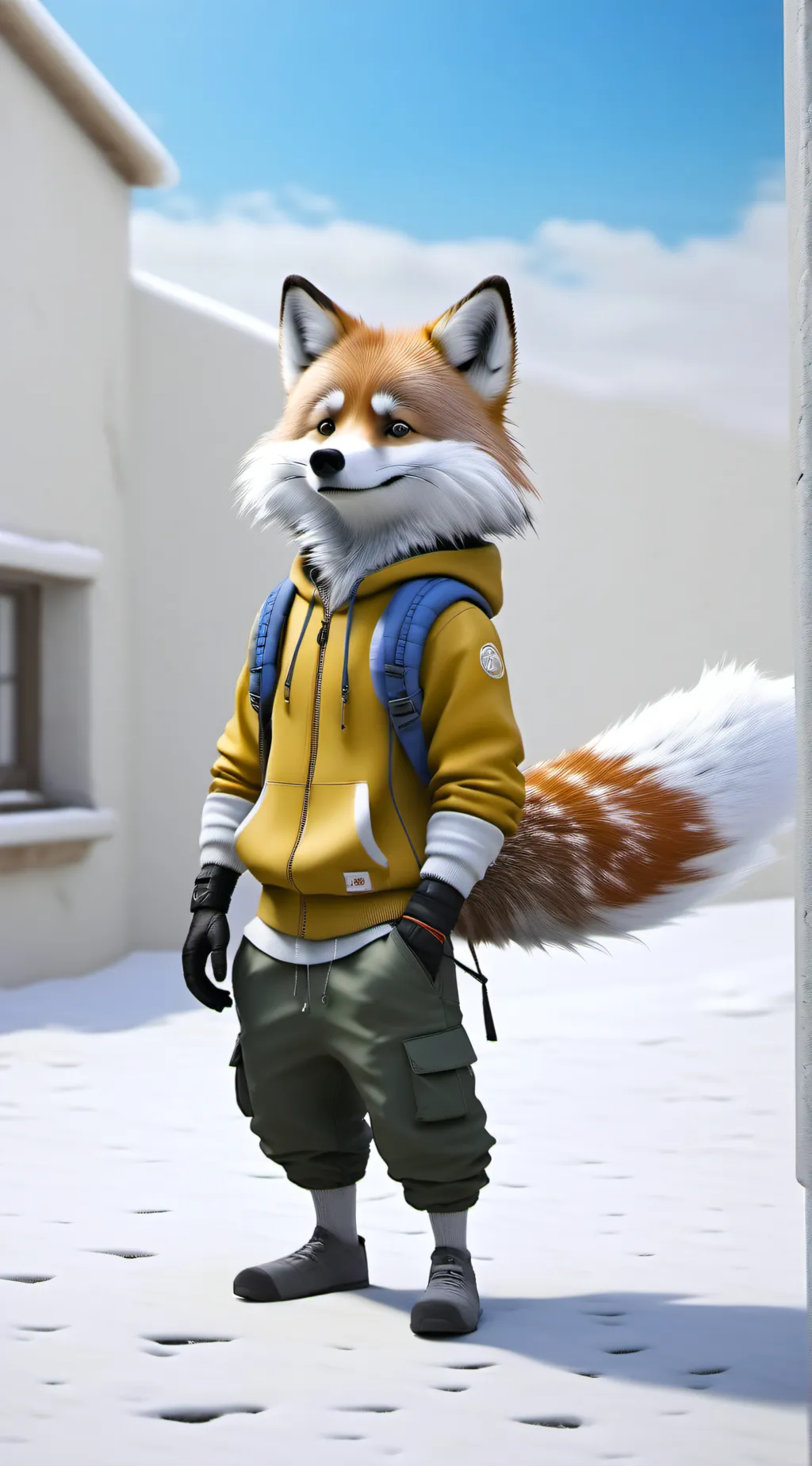 ai character: mean tails  background