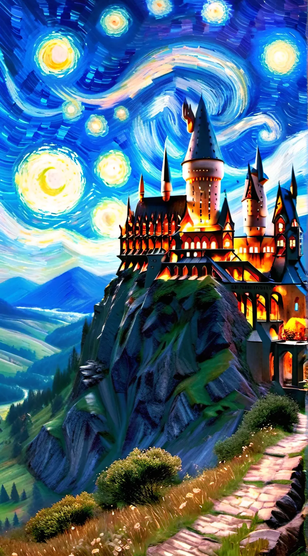 ai character: Hogwarts background