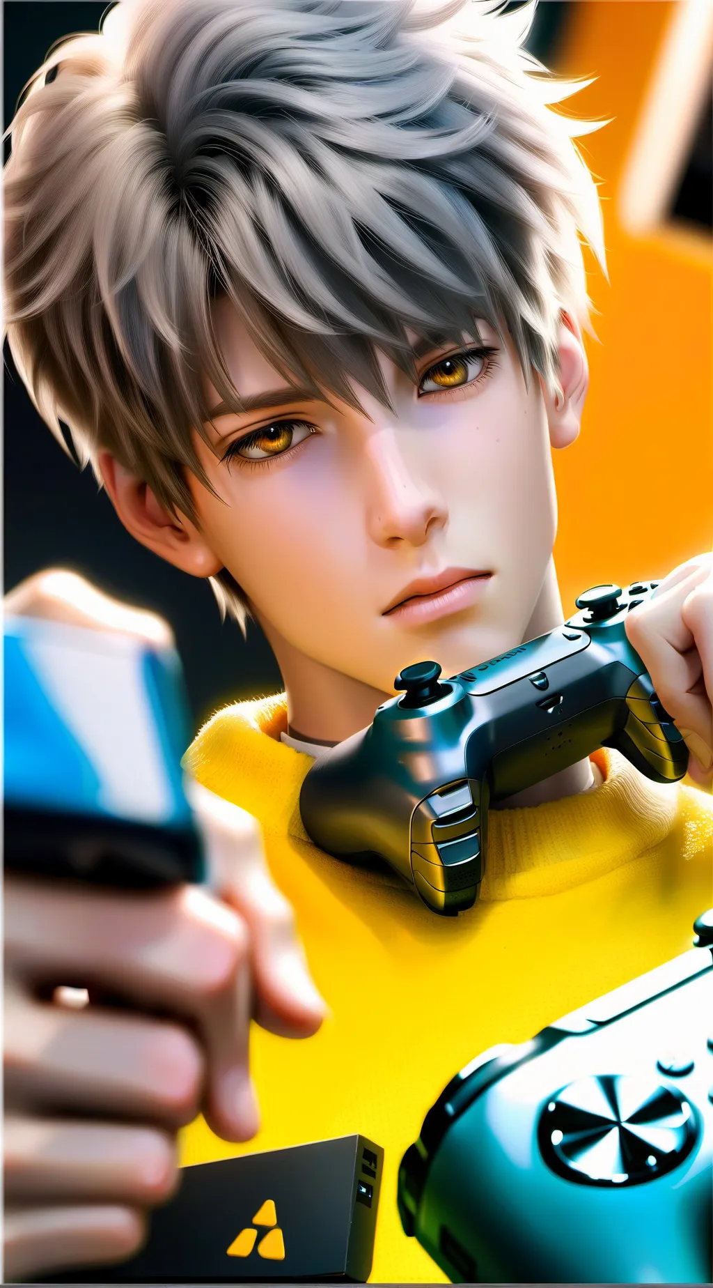 ai character: video playing bf background