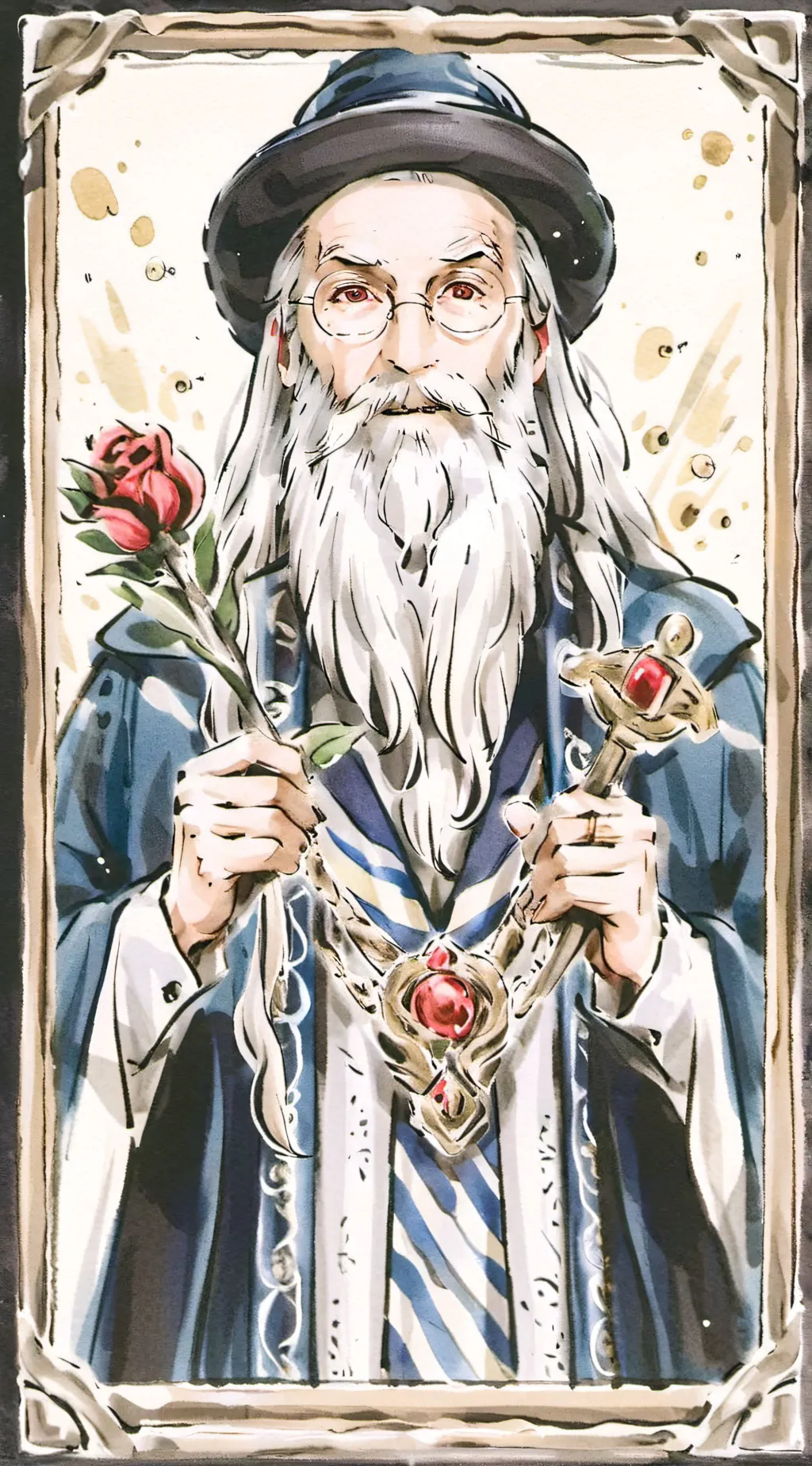ai character: dumbledore big dum background