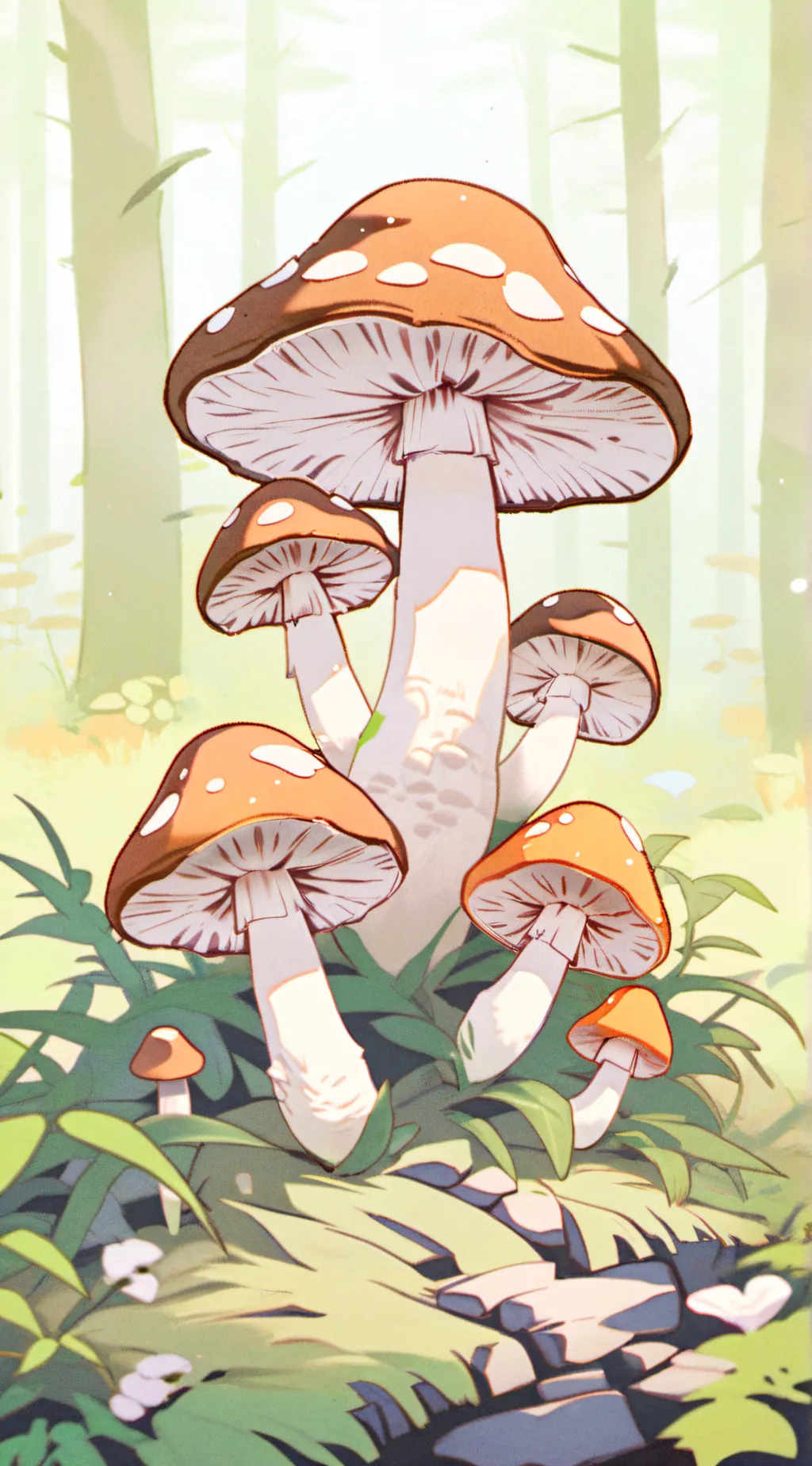 ai character: 🍄 shroom 🍄 background