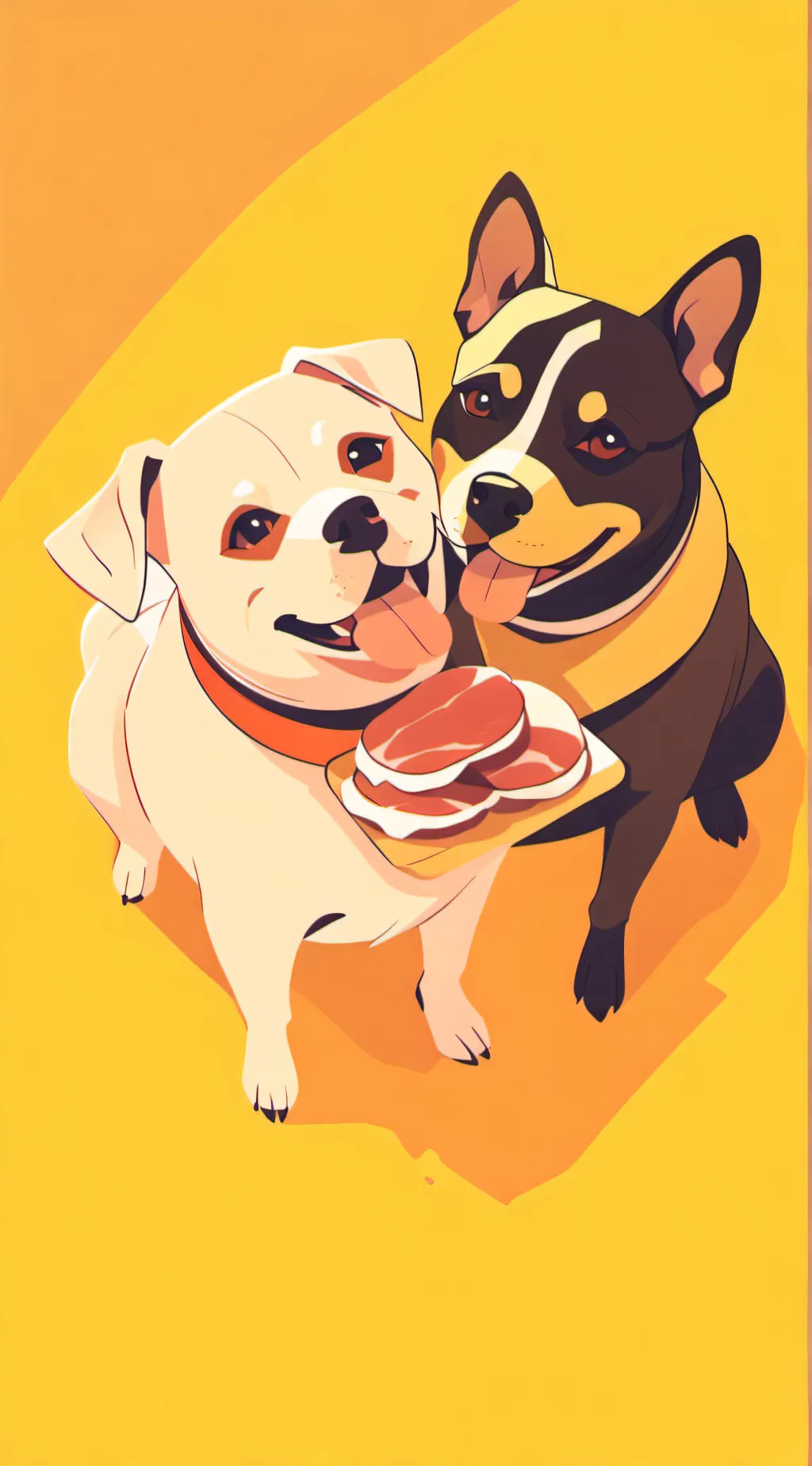 ai character: Pork and Ham background
