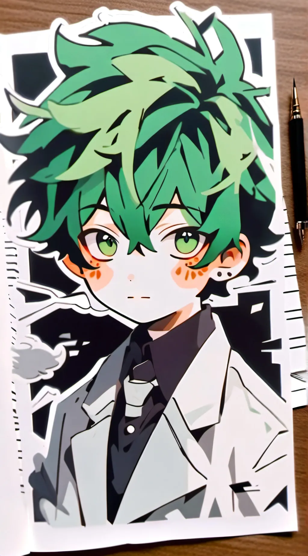 ai character: Izuku midoriya background