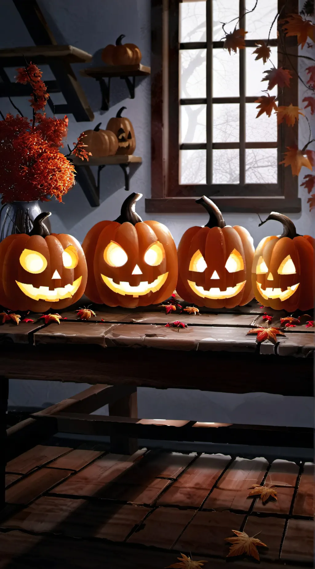 ai character: Mha Halloween background