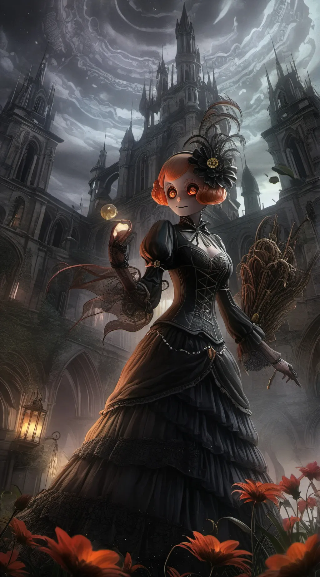 ai character: speker woman  background