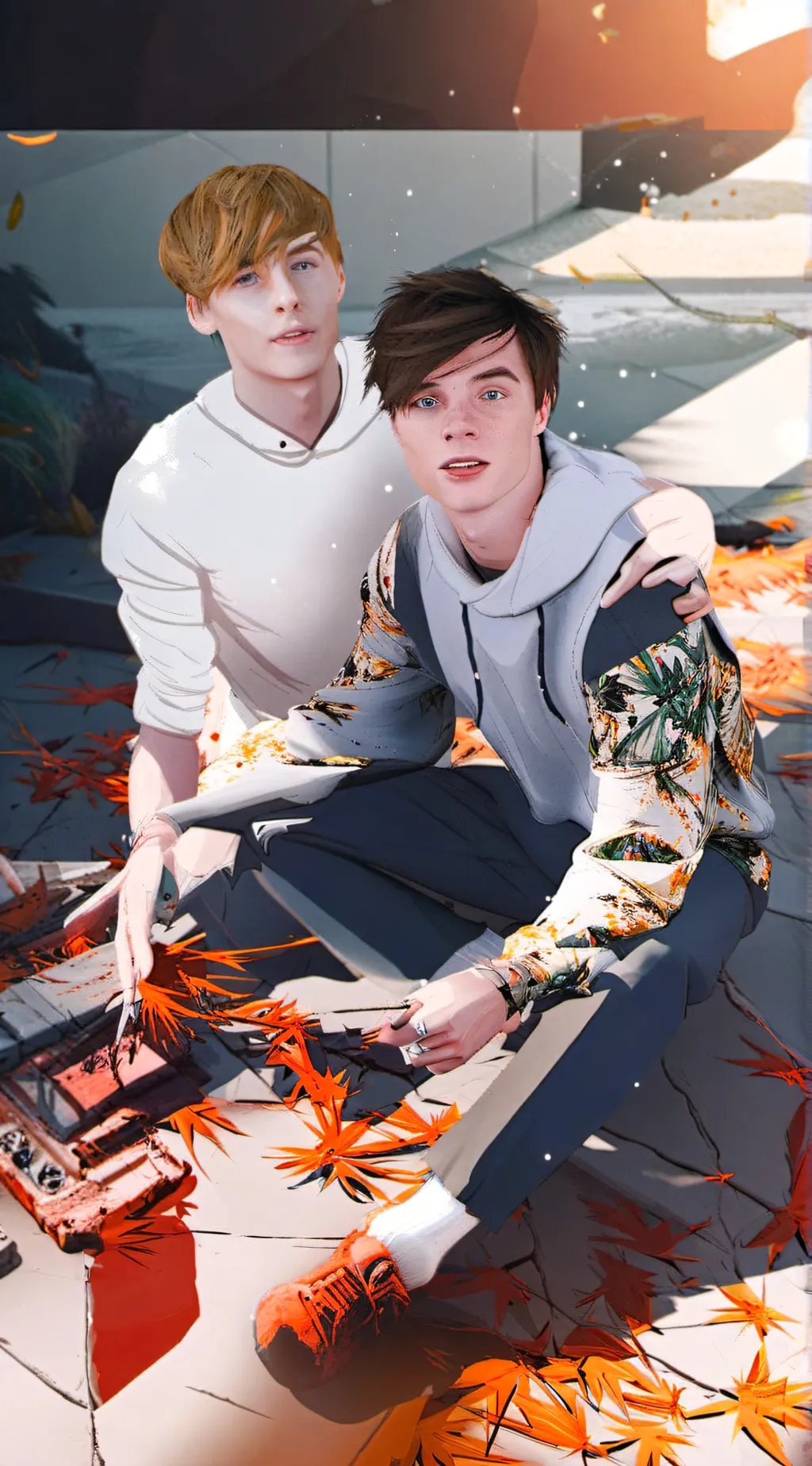 ai character: sam and colby  background