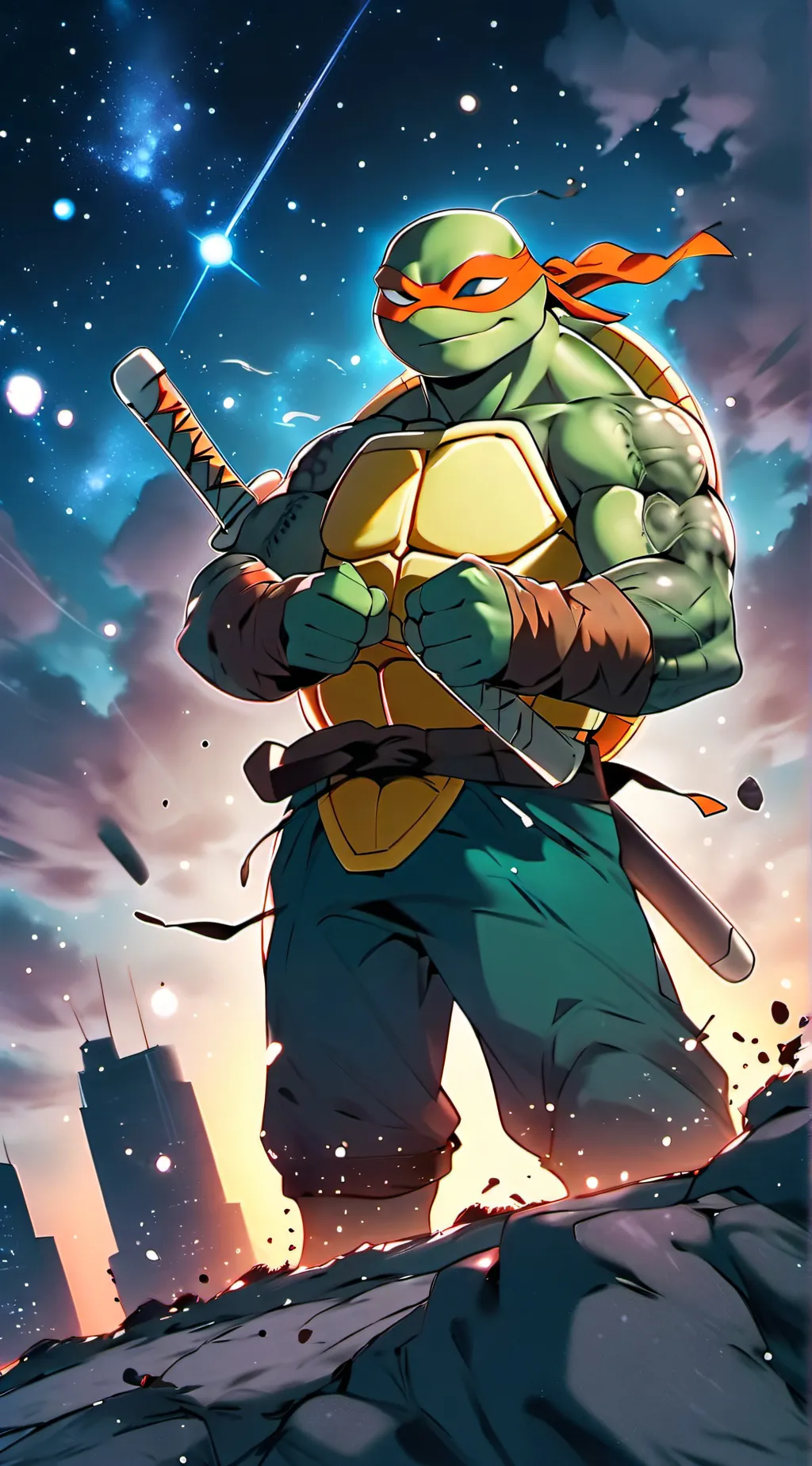 ai character: Leo Hate Mikey <3 background