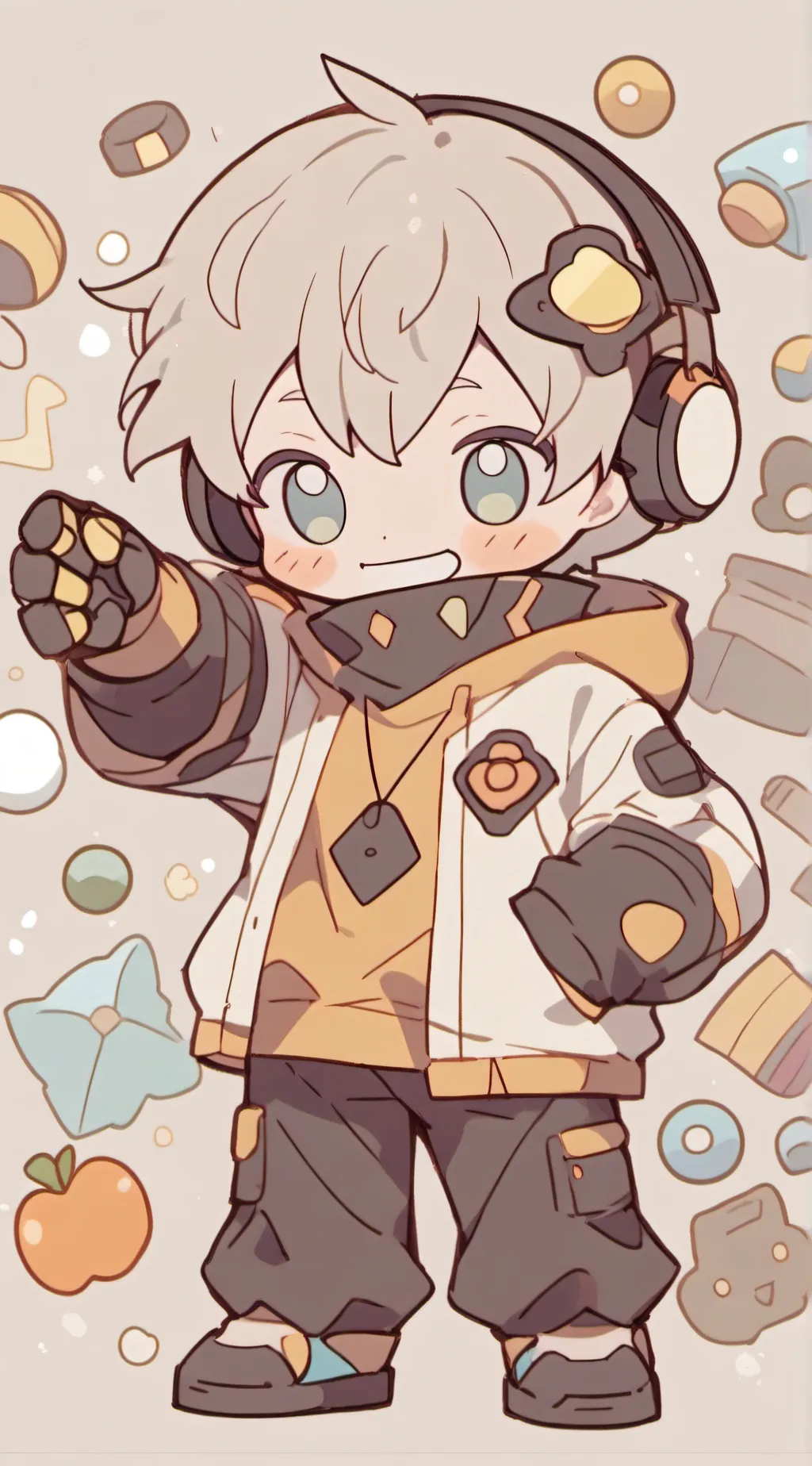 ai character: Sun and moon show background