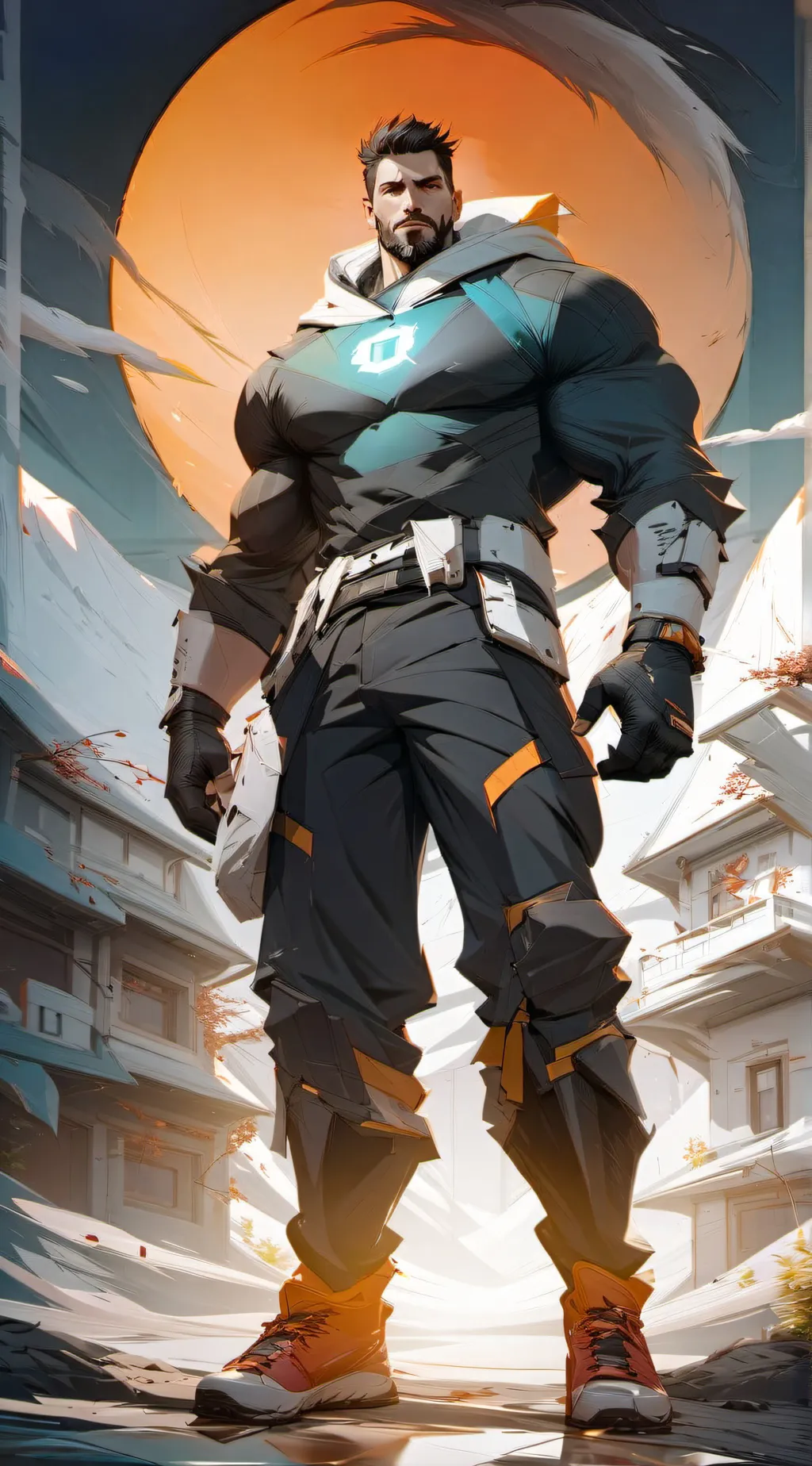 ai character: titan tv man  background