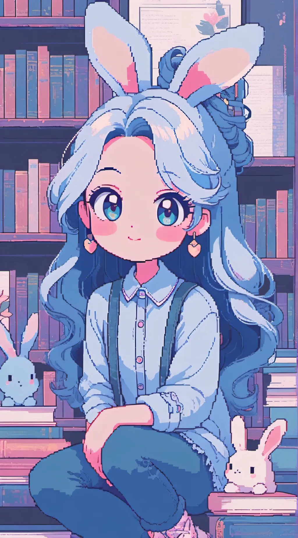 ai character: BlueBunny27 background