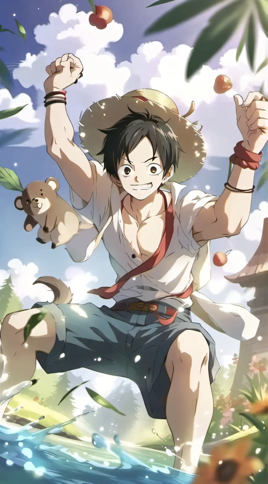 ai character: luffy background