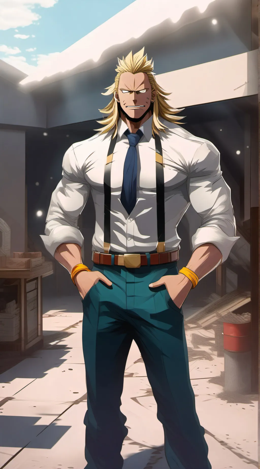 ai character: All Might  background