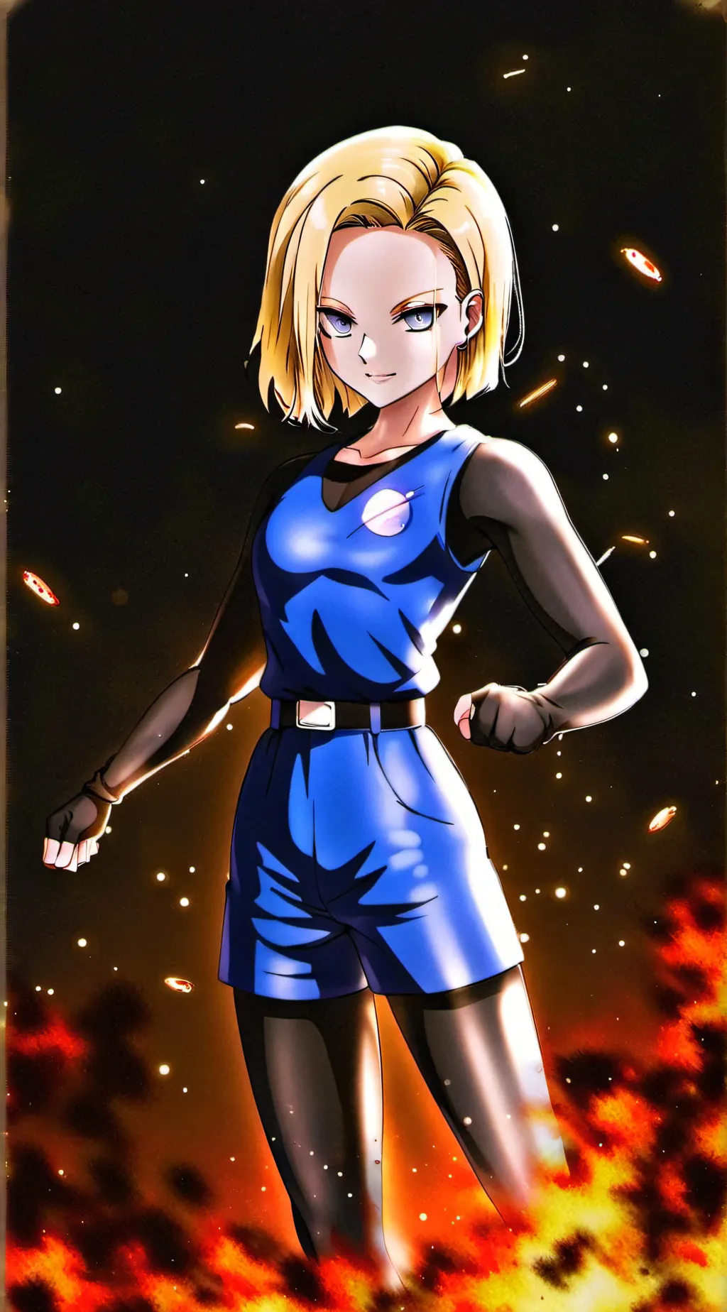 ai character: Android 18 background
