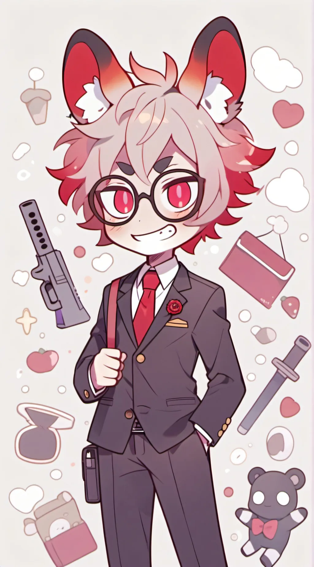 ai character: Alastor pregnant 𐂂 background