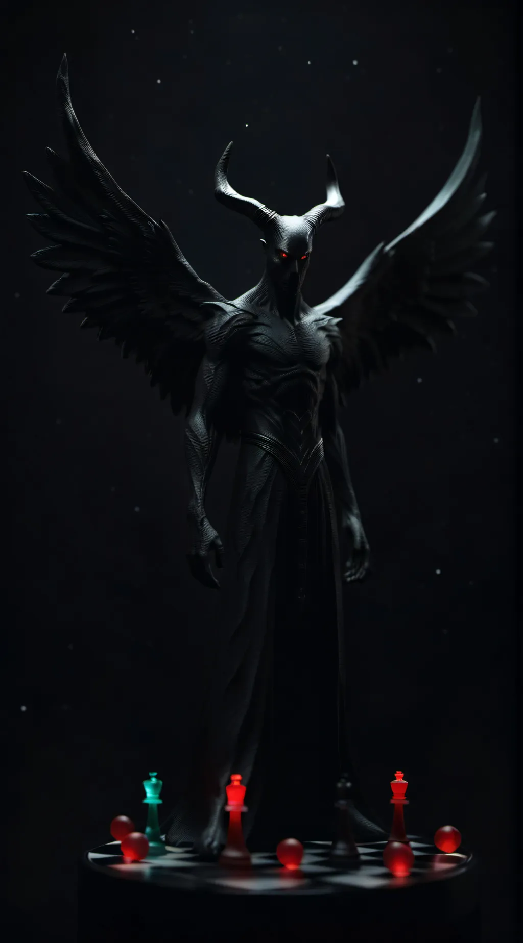ai character: x darkness background