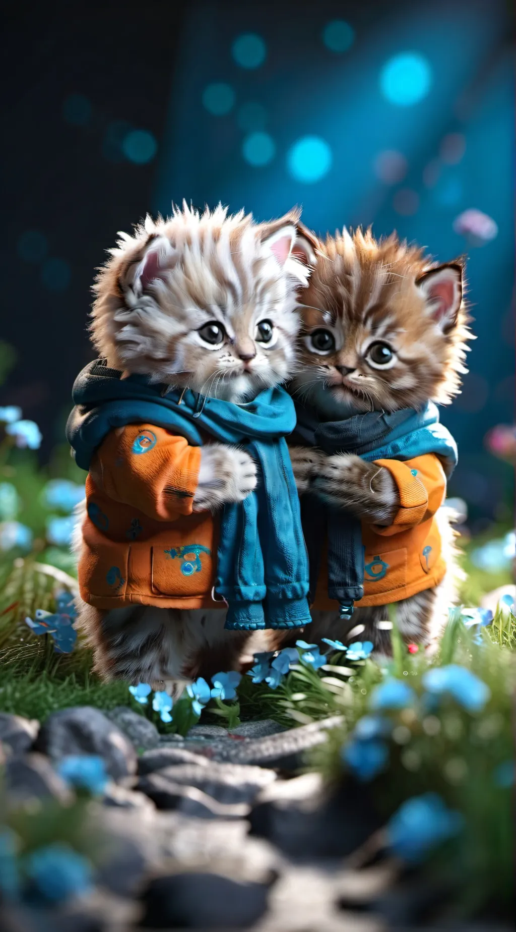 ai character: Sad kittens background