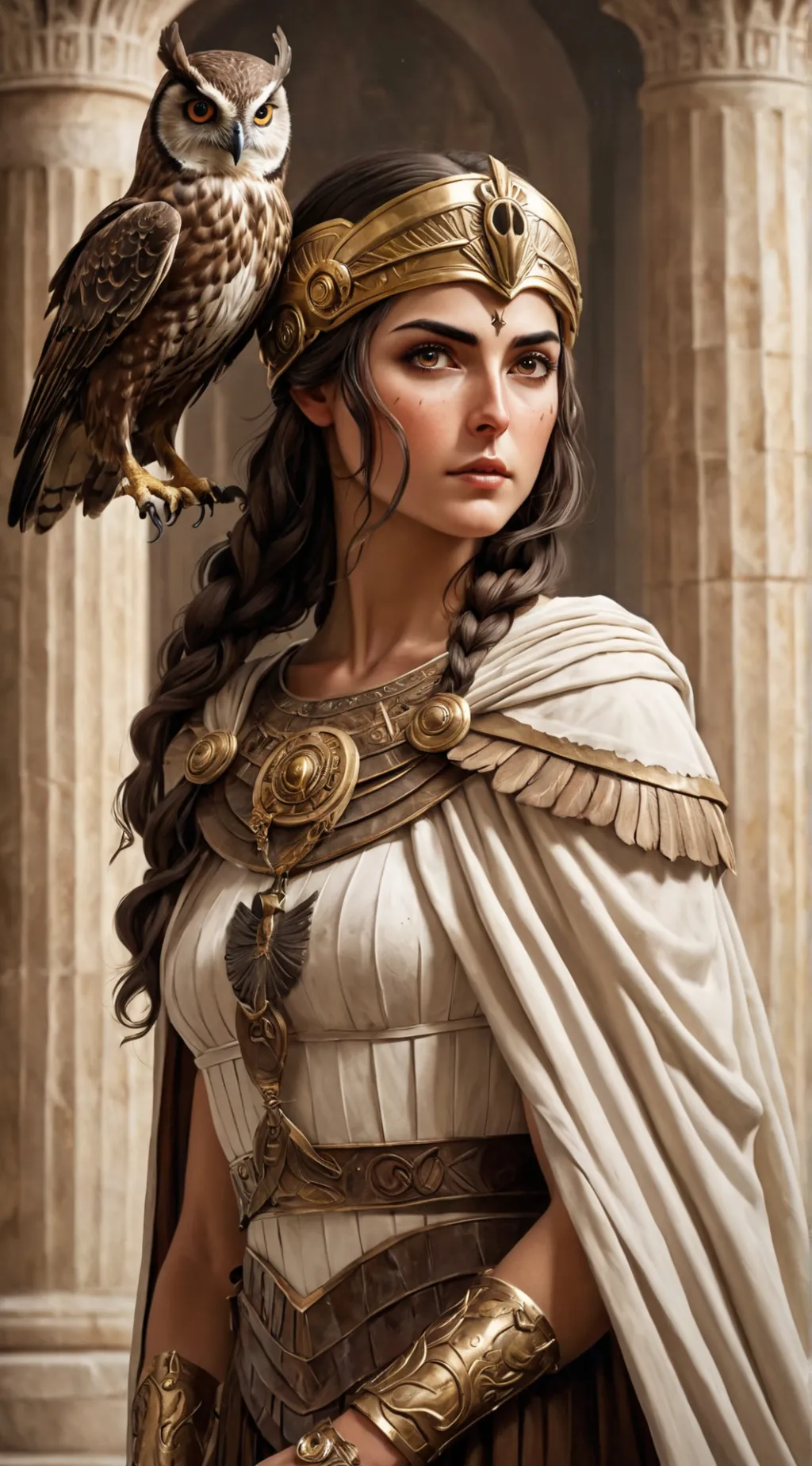 ai character: Athena  background