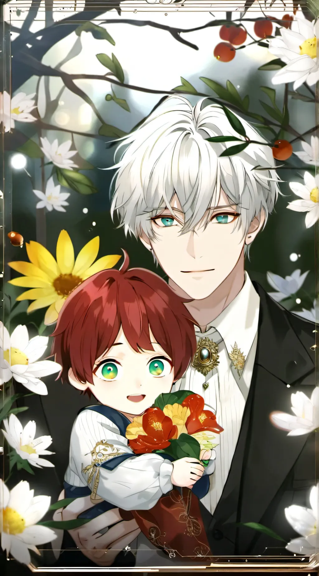 ai character: Vincent&Baby vin background