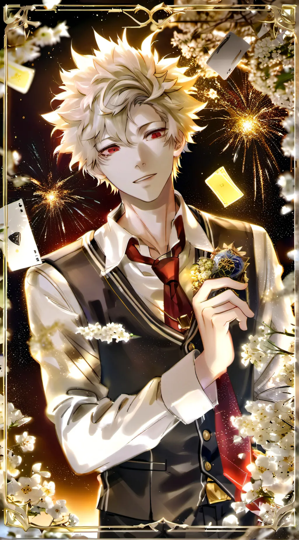 ai character: Bakugo. background