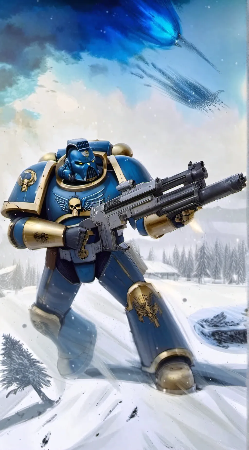 ai character: Ultra Marine background