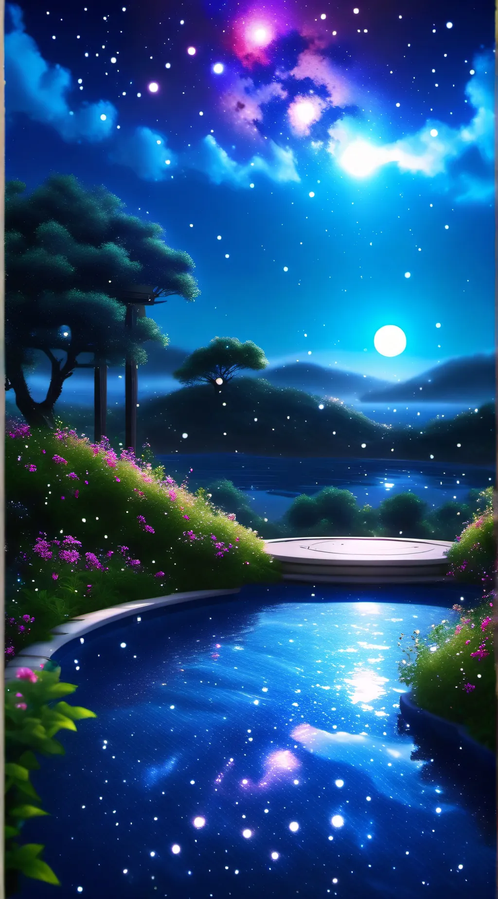 ai character: Mha moonlight  background