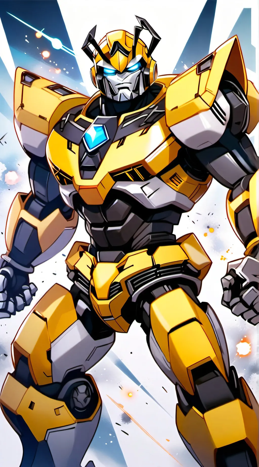 ai character: bumblebee  background