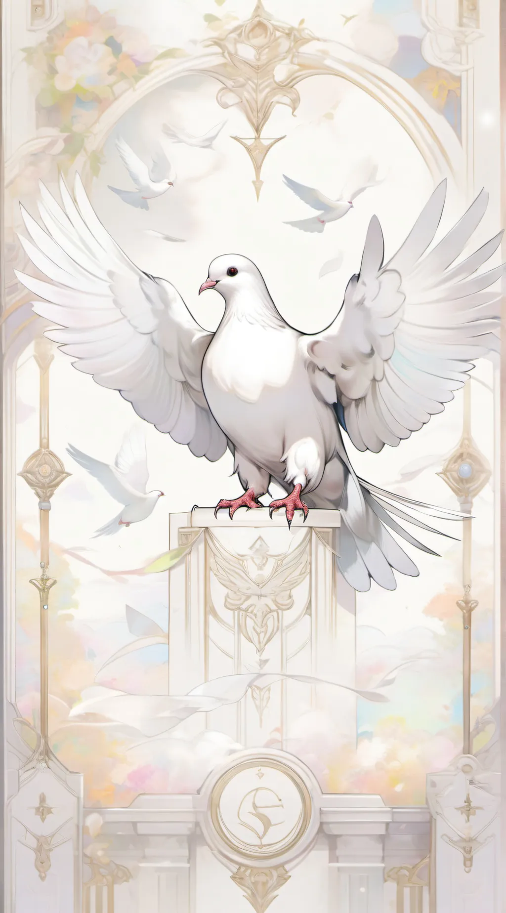 ai character: the angle pigeon background