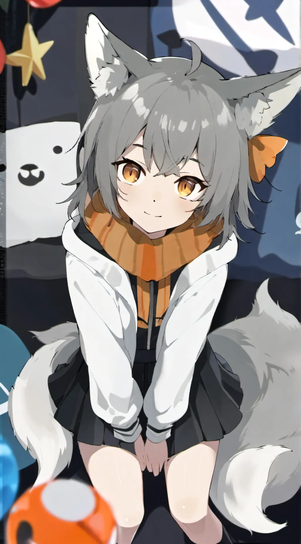 ai character: fluffy background
