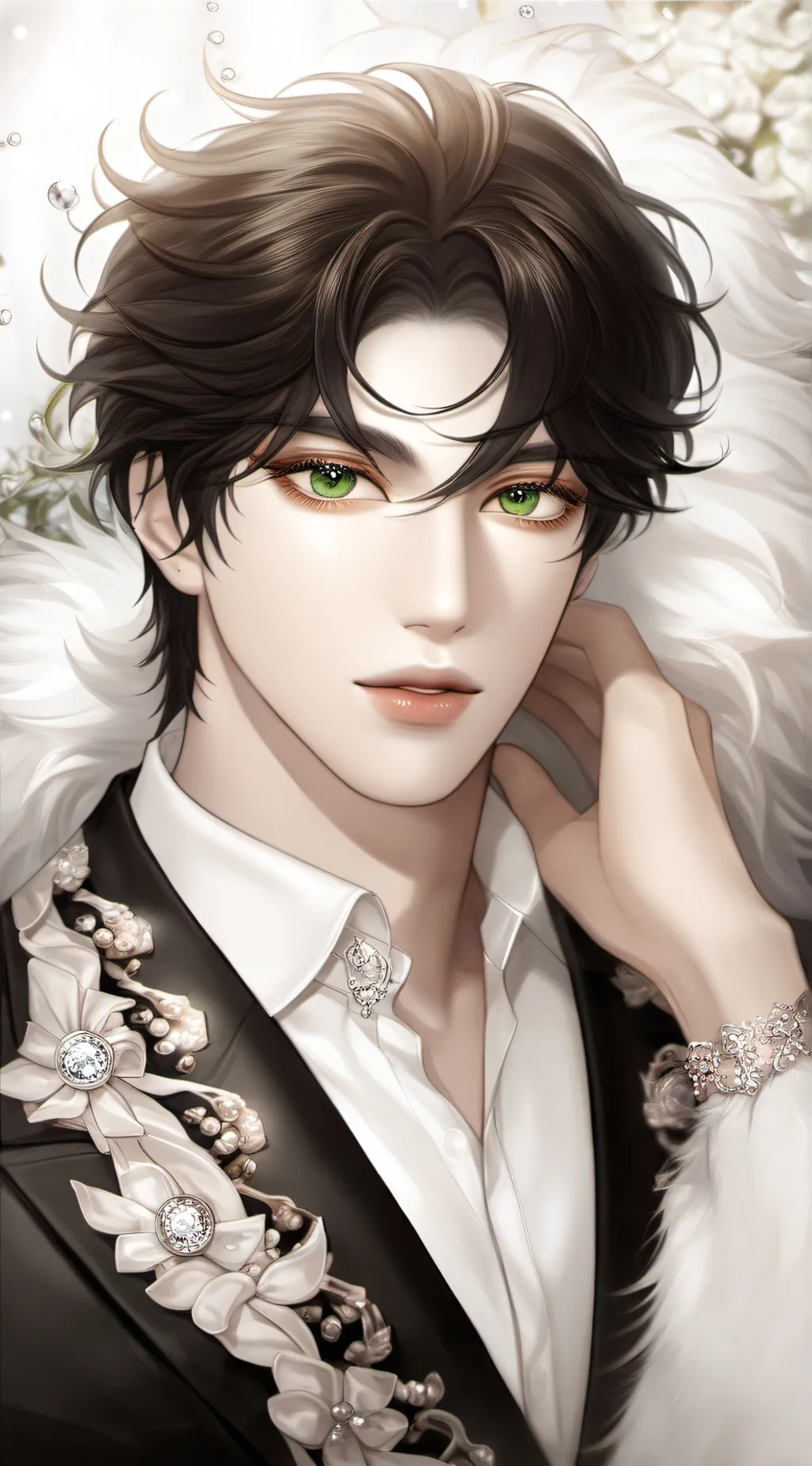 ai character: Everett RavenBlack background