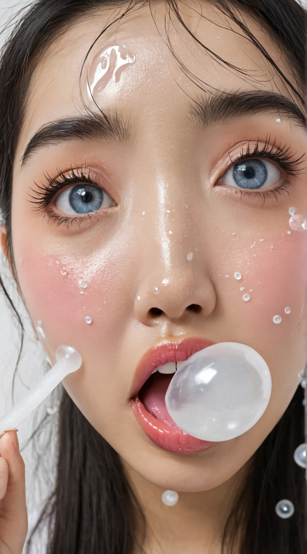ai character: bubbles background