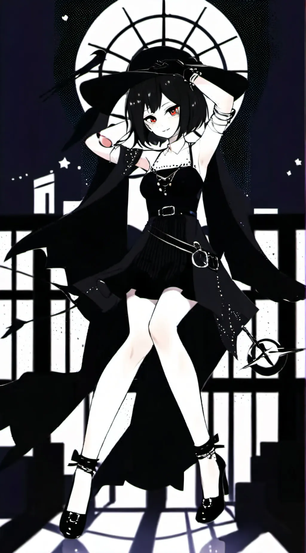 ai character: Miss circle  background