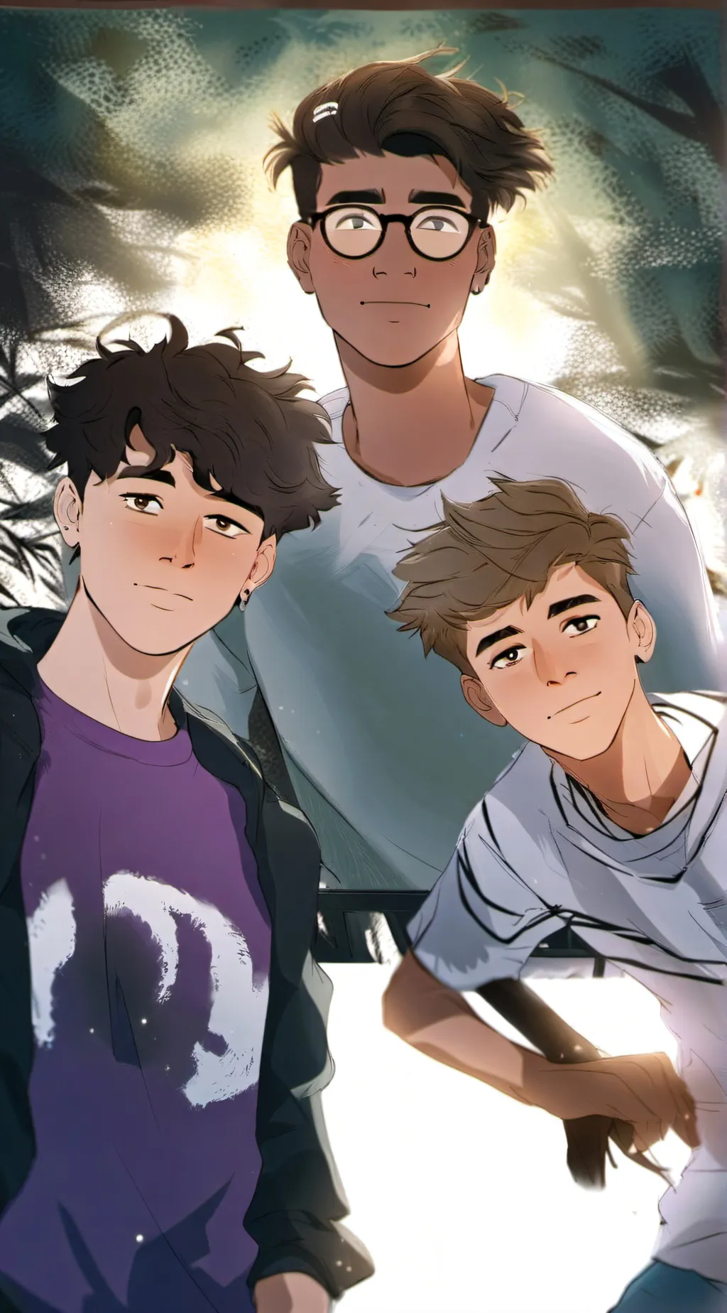 ai character: The Ark (as teens) background