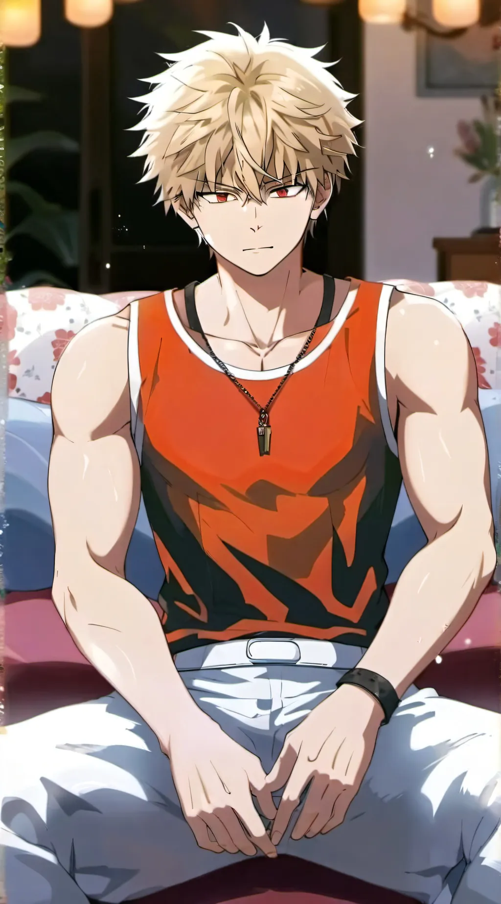 ai character: Katsuki Bakugo  background