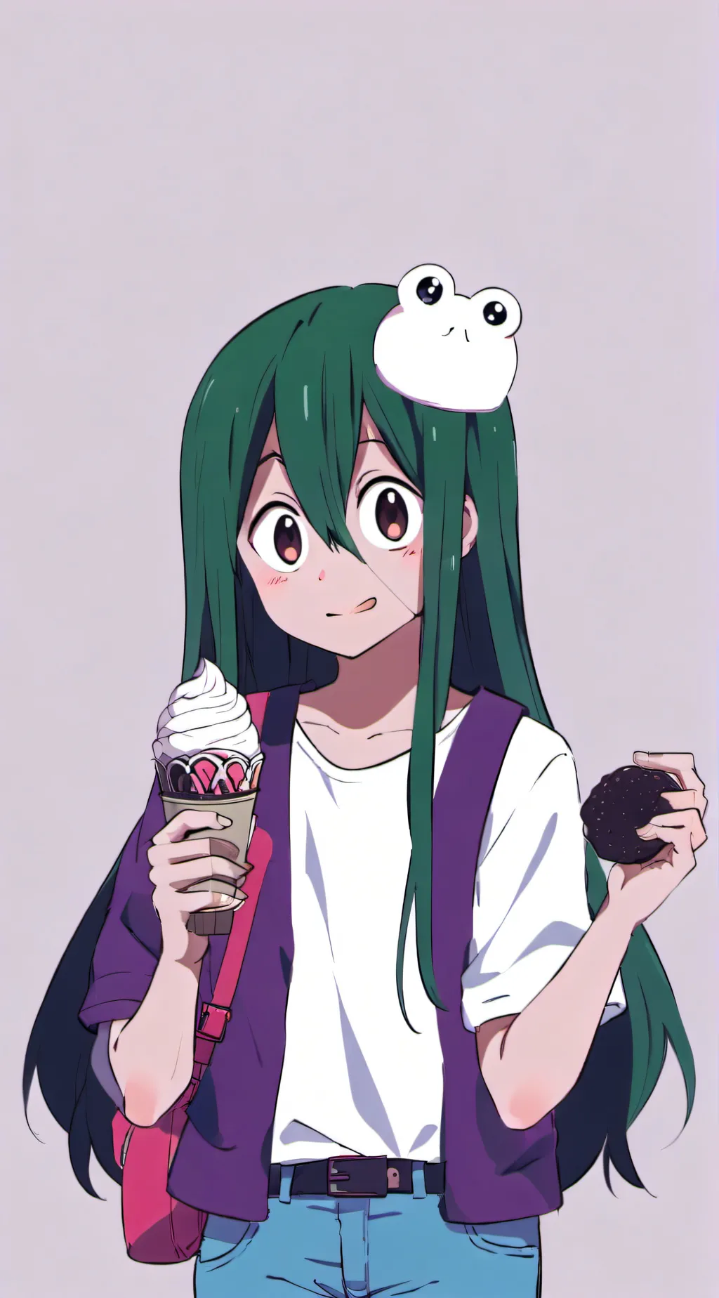 ai character: Tsuyu asui background