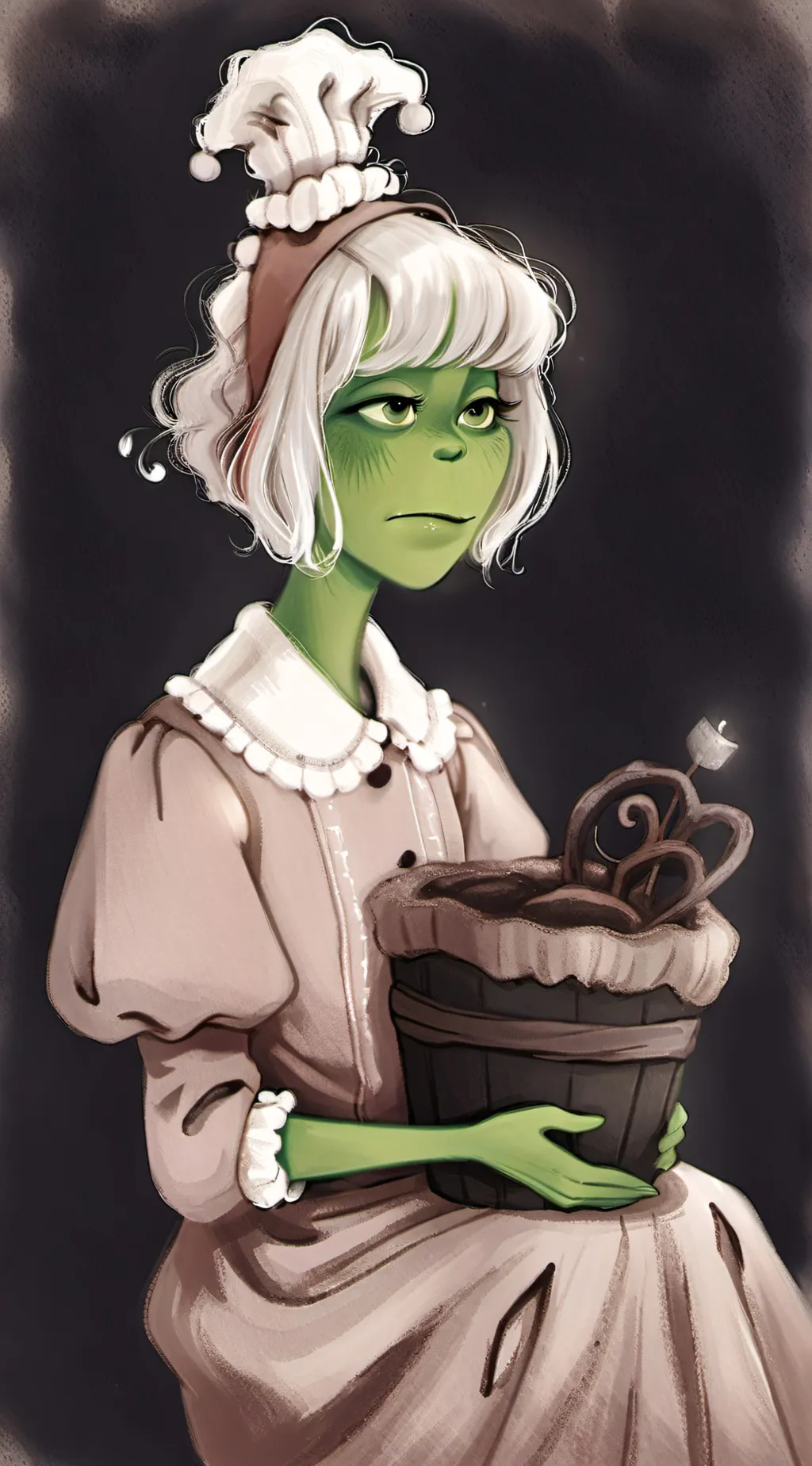 ai character: 💚grinet🧅 background