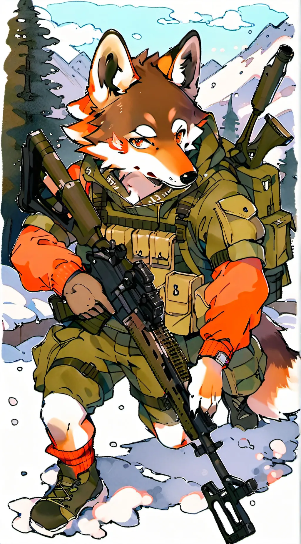 ai character: Tail Wolf background