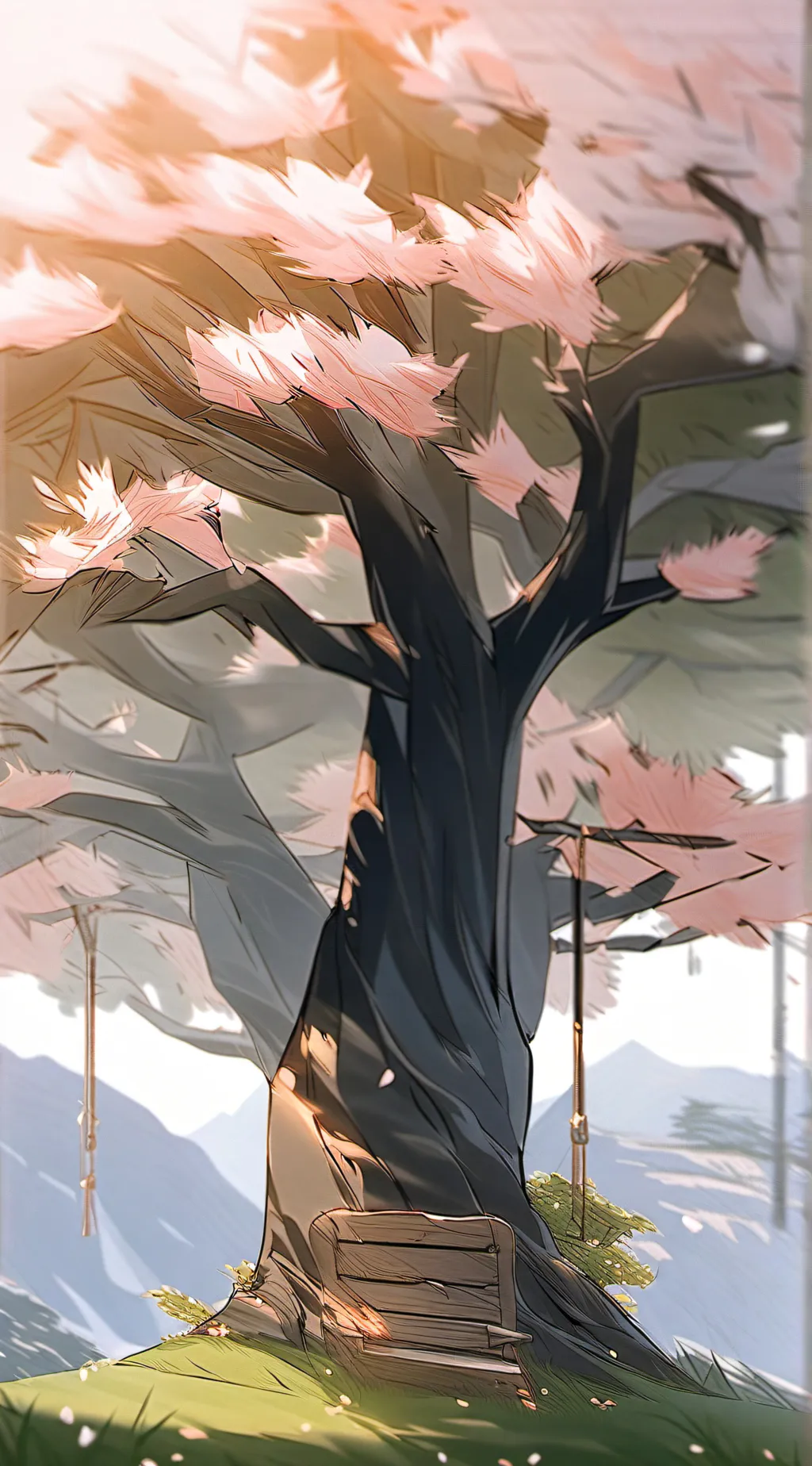 ai character: Sprunki's tree background