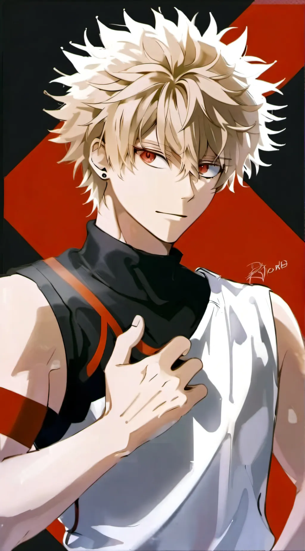 ai character: Bakugo Katsuki background