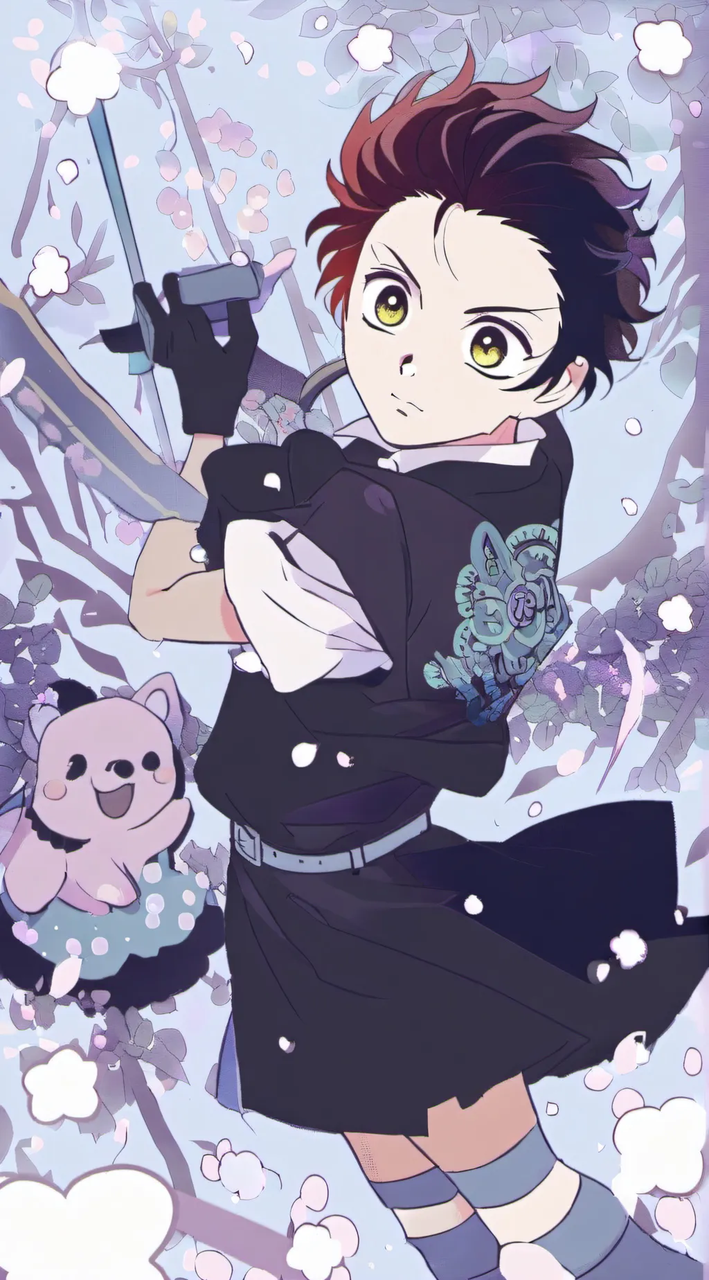 ai character: tanjiro  background