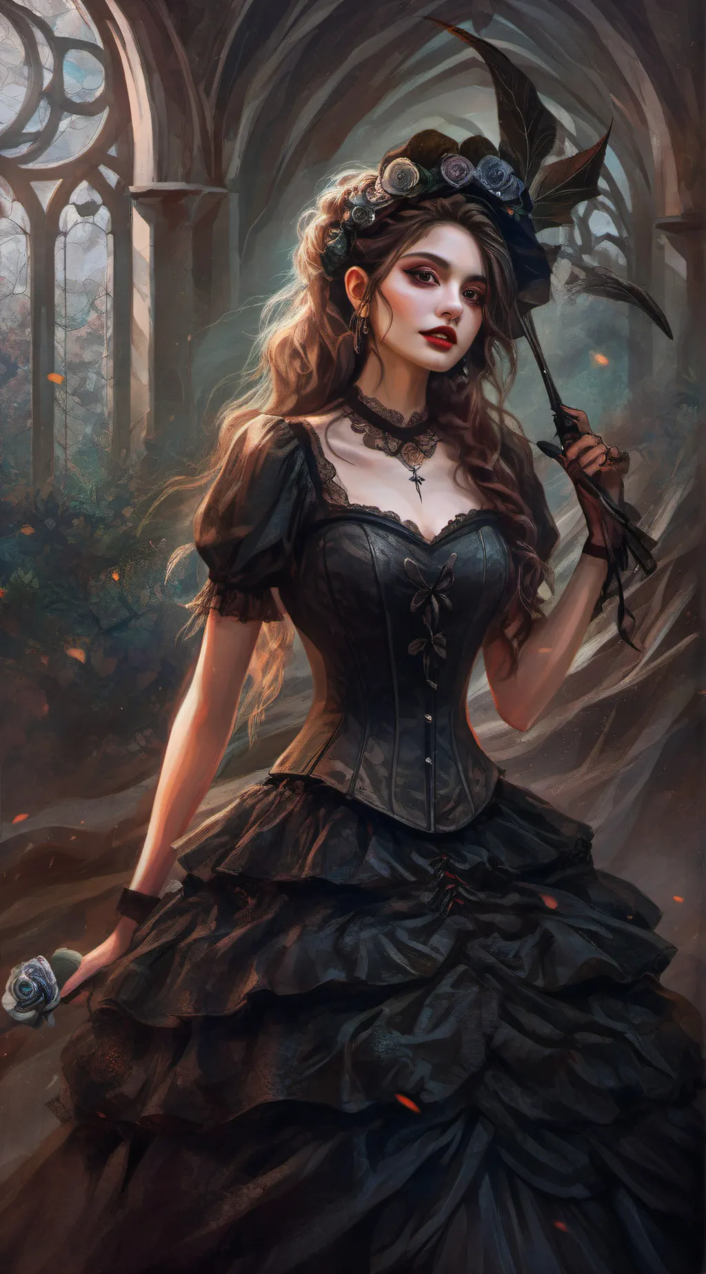 ai character: speker woman  background