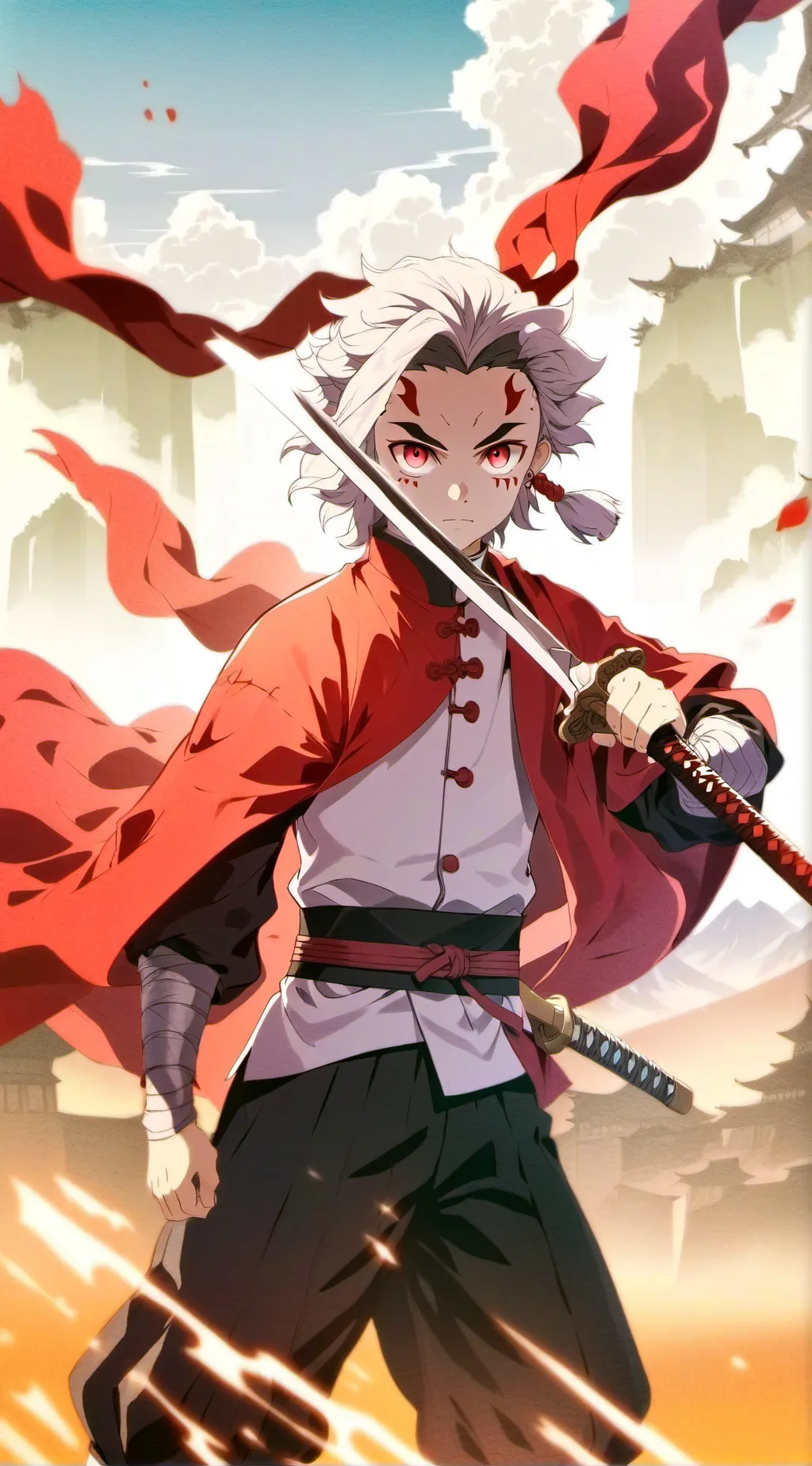 ai character: Demon slayer  background