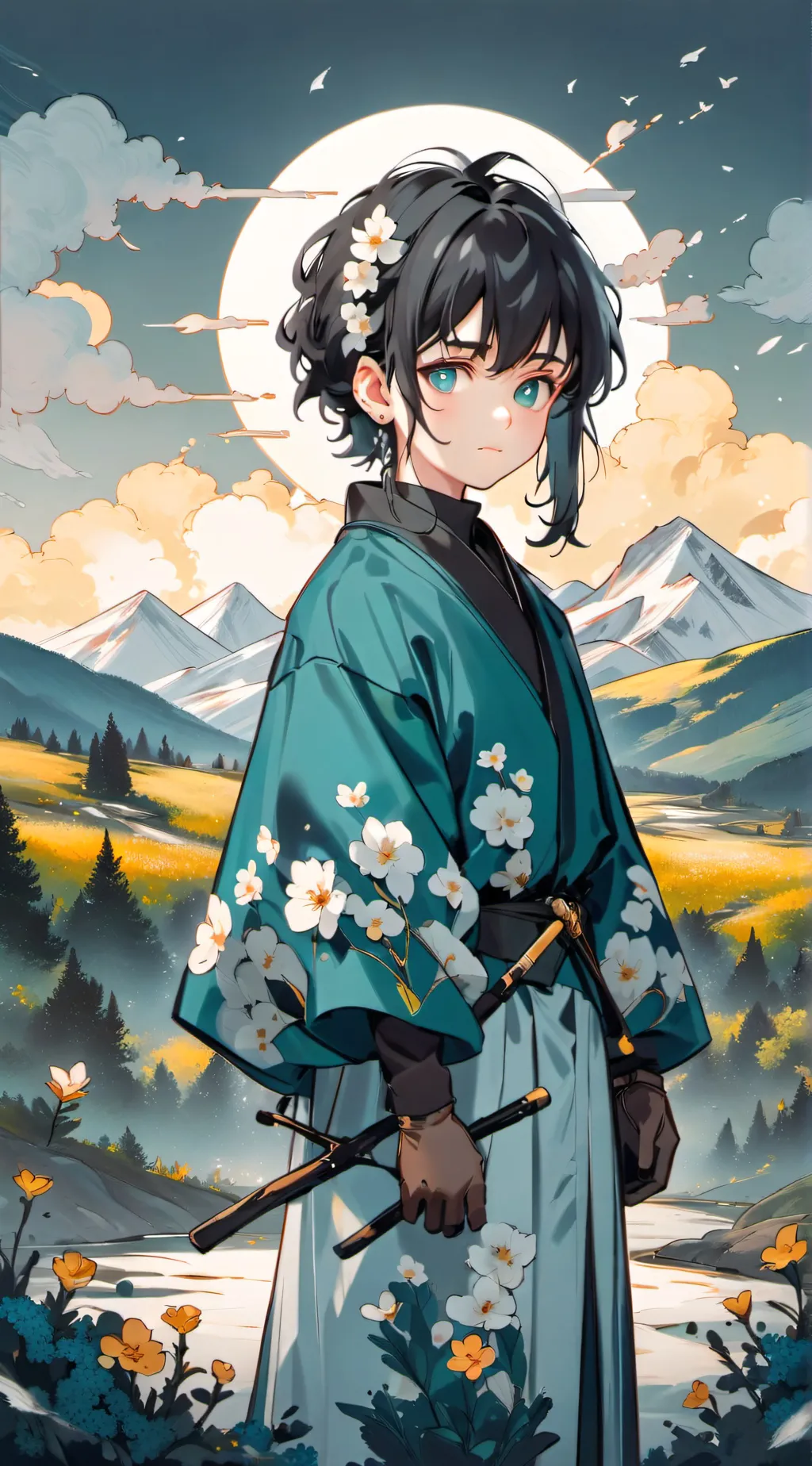 ai character: Muichiro  background