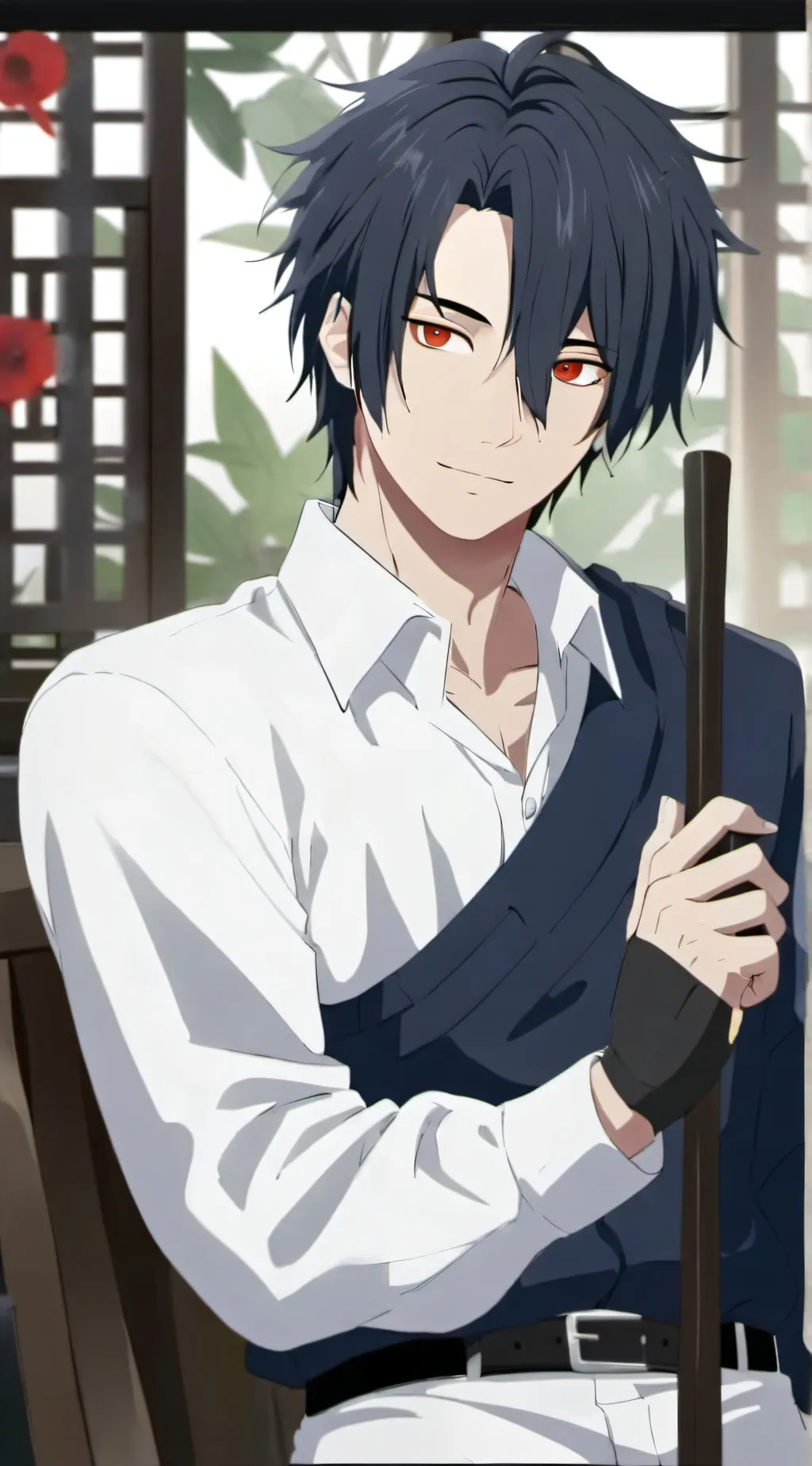 ai character: Sasuke background