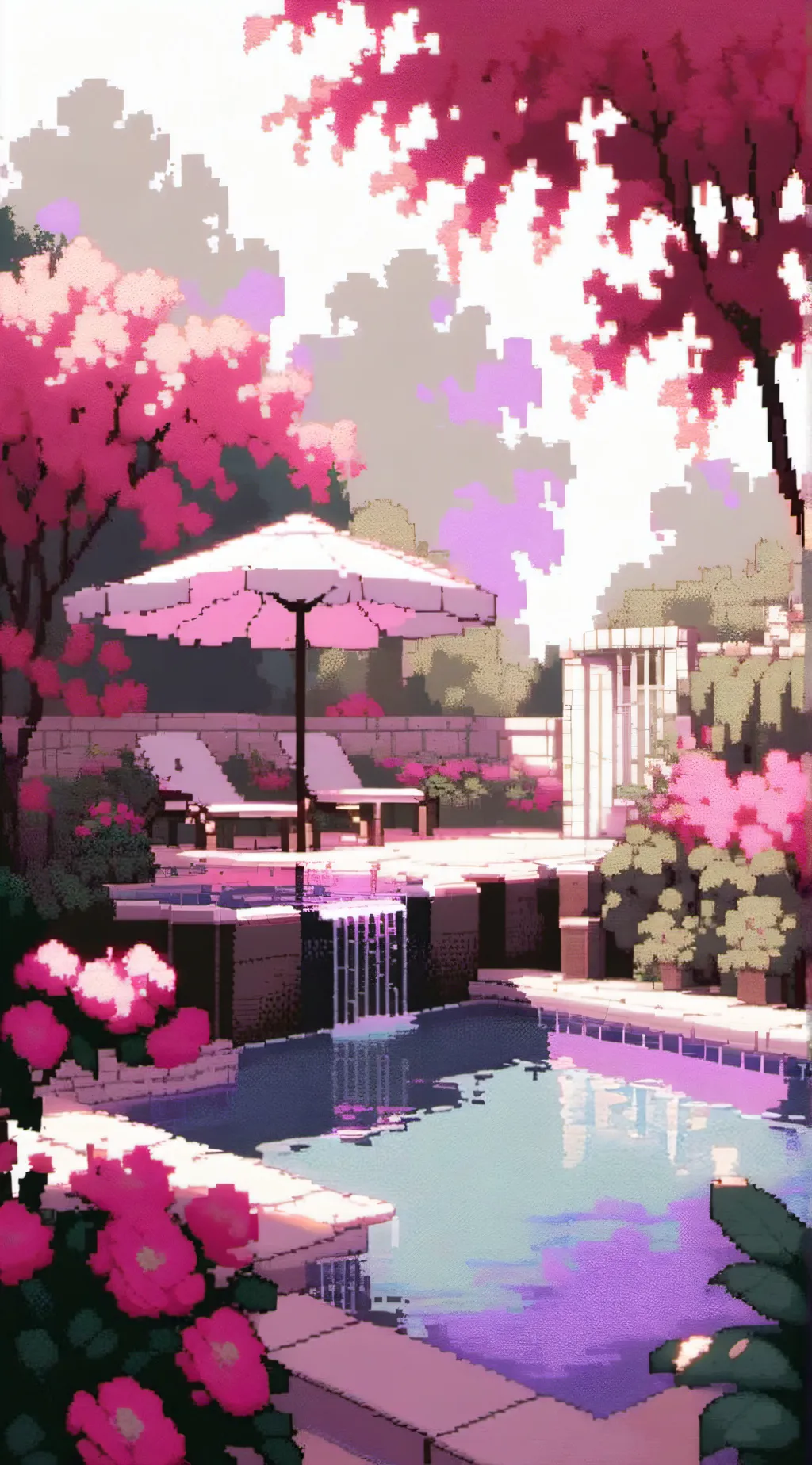 ai character: MHA pool background
