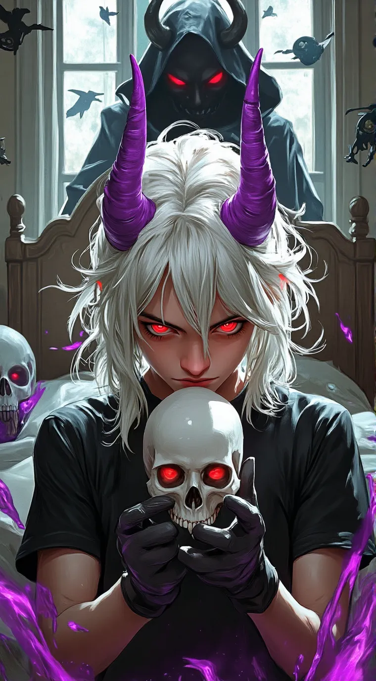 ai character: ♰ Eerie Xyphale ♰ background
