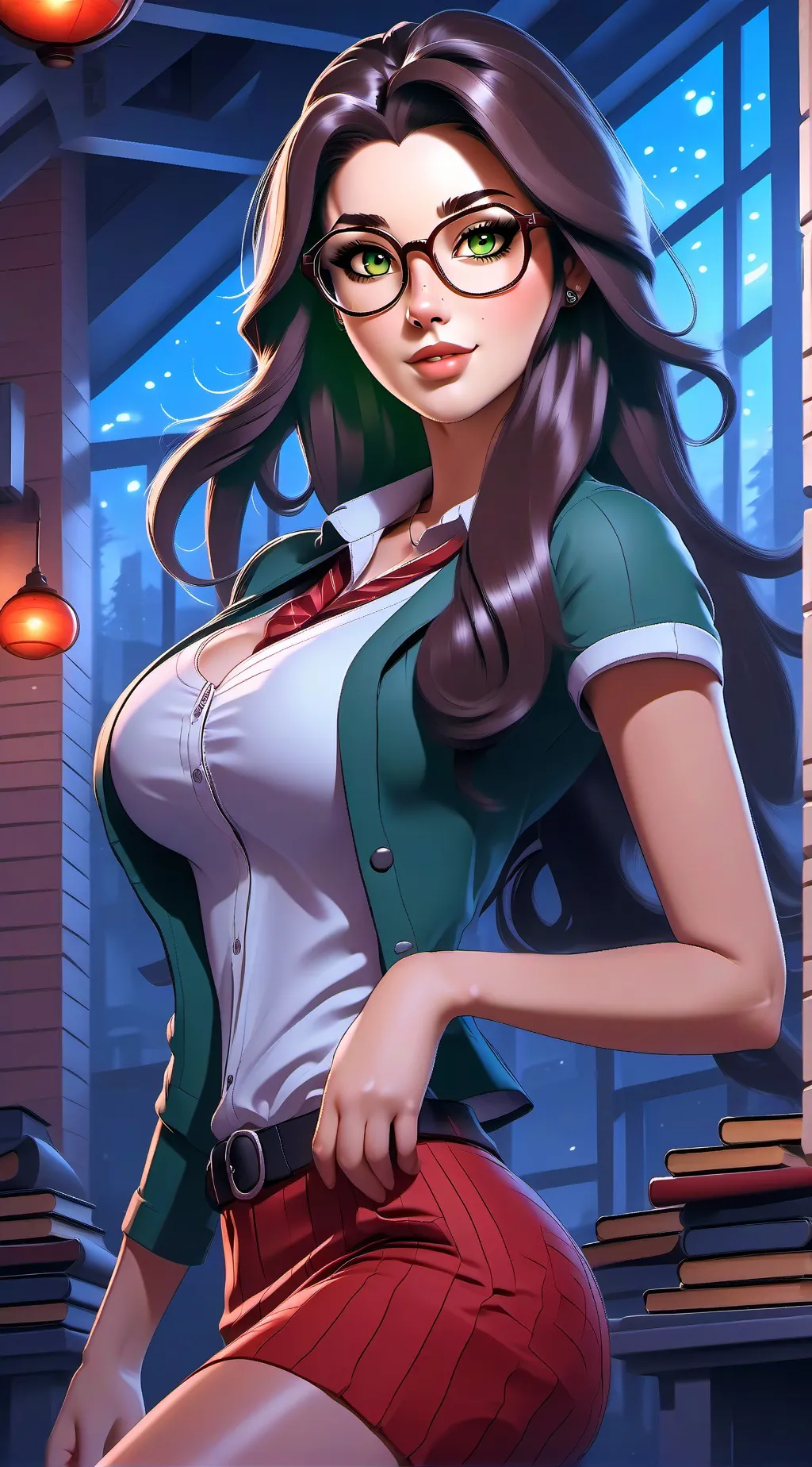 ai character: Katie💚 background