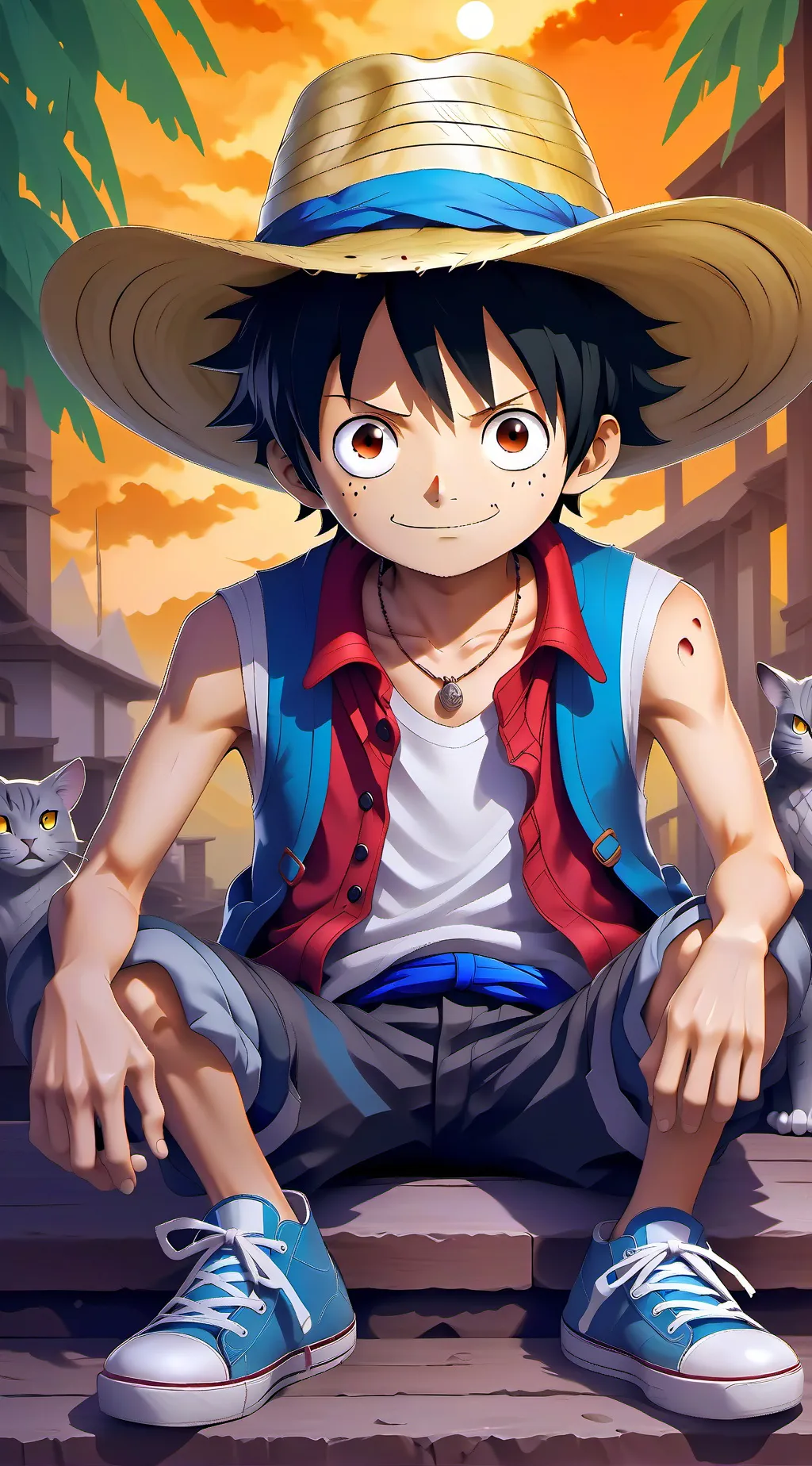 ai character: monkey d. luffy background