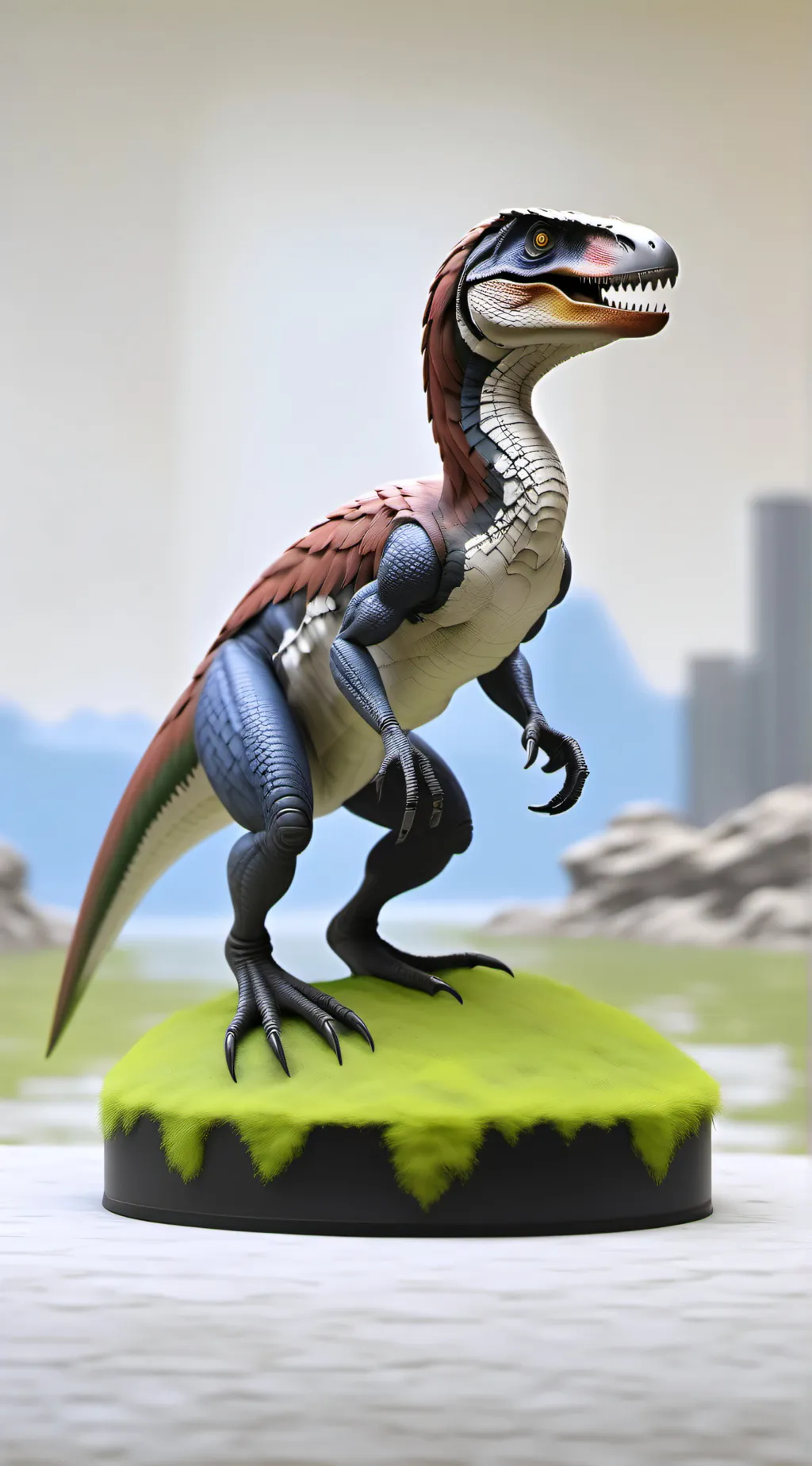ai character: Jurassic World  background