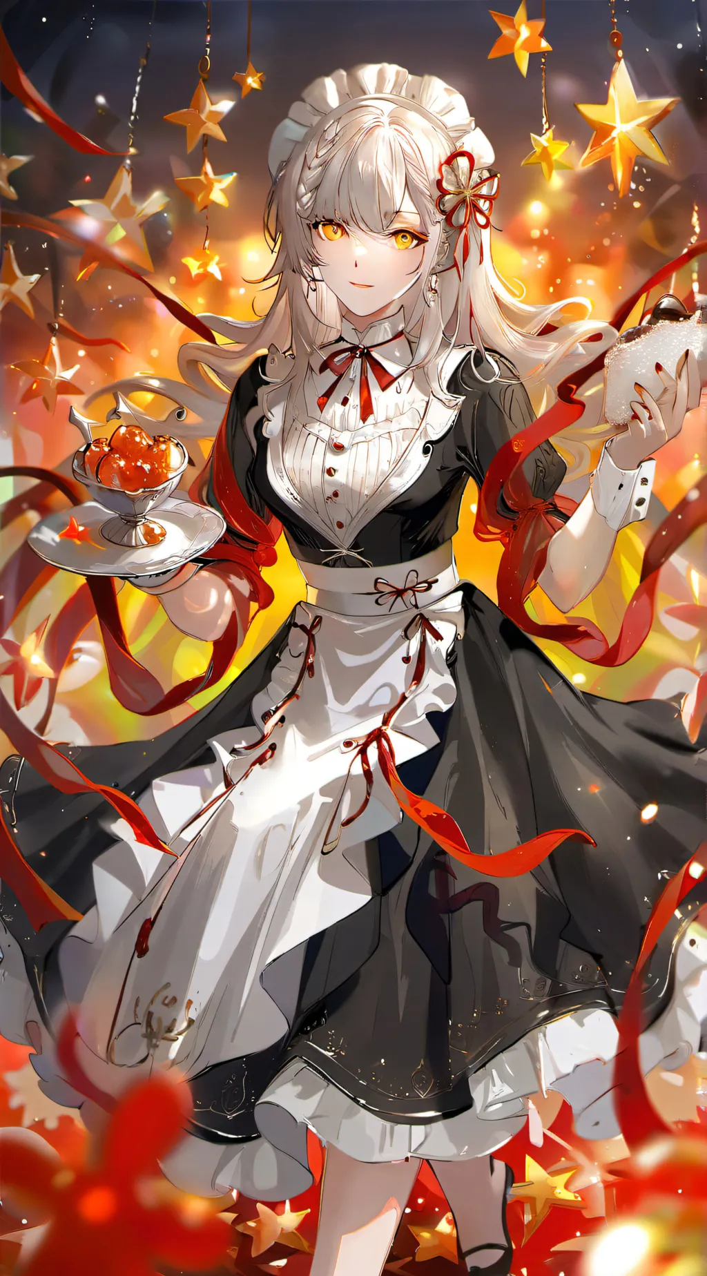 ai character: MM2 MAID DRESS??? background