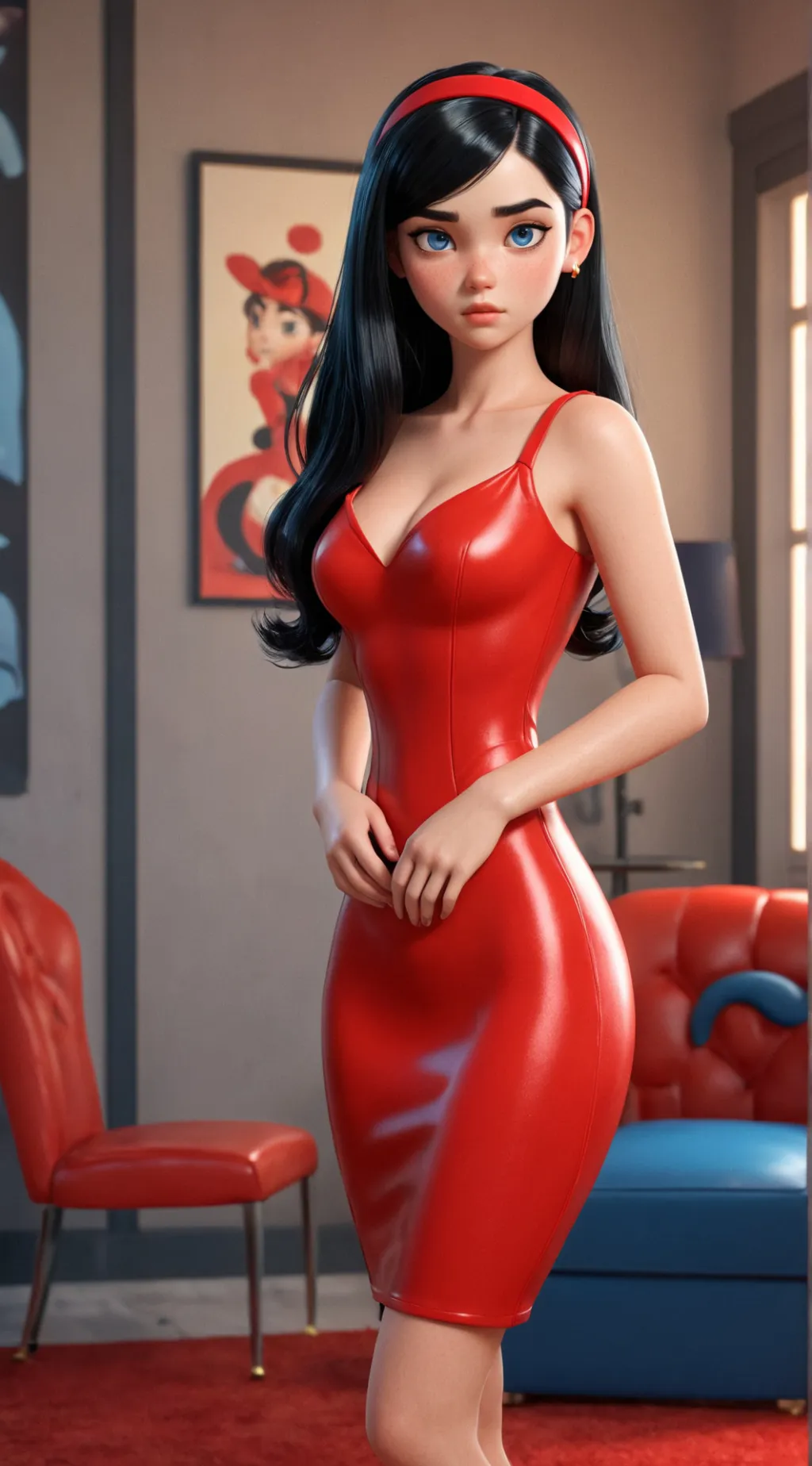 ai character: violet perr background